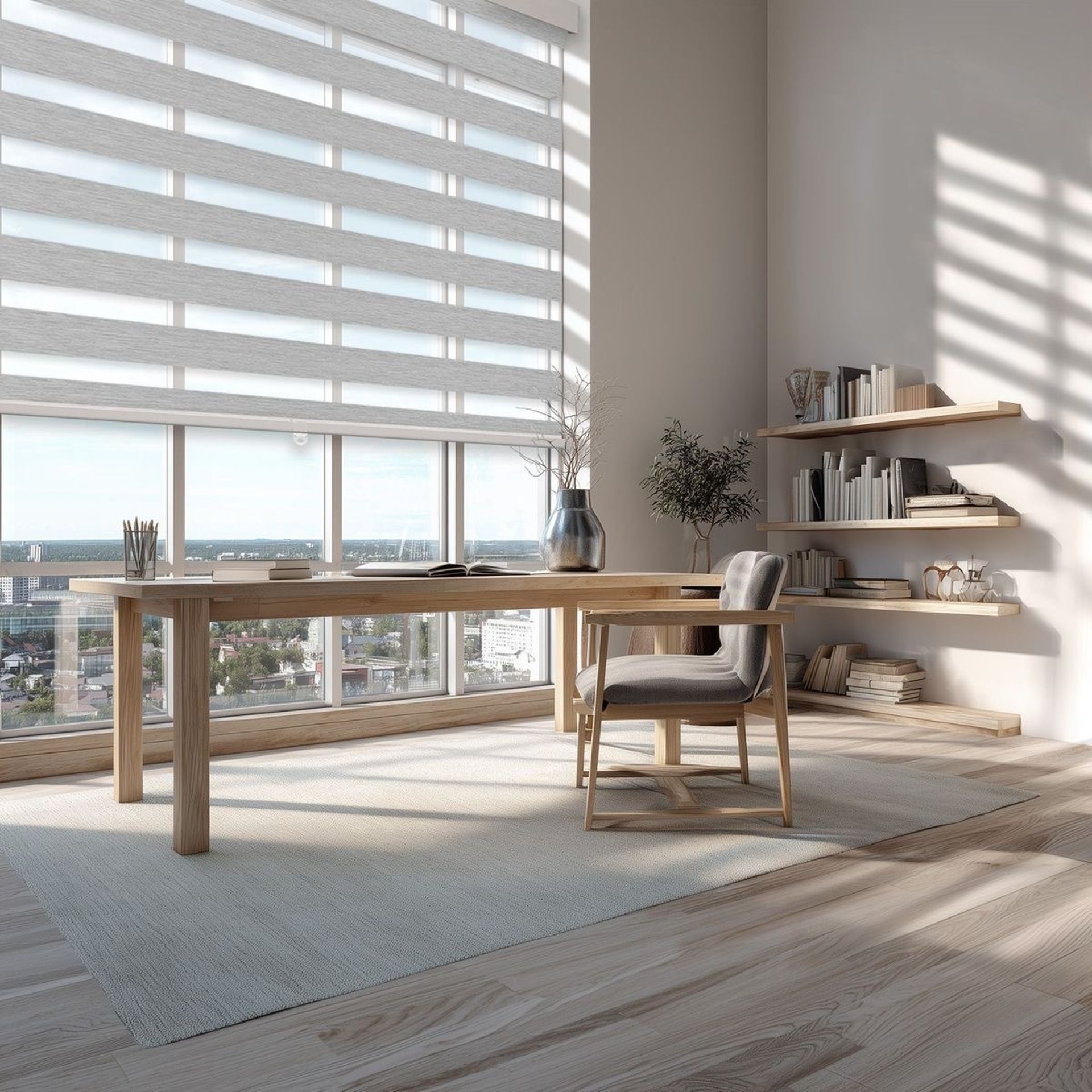 an abstract photo of a curved building with a blue sky in the background