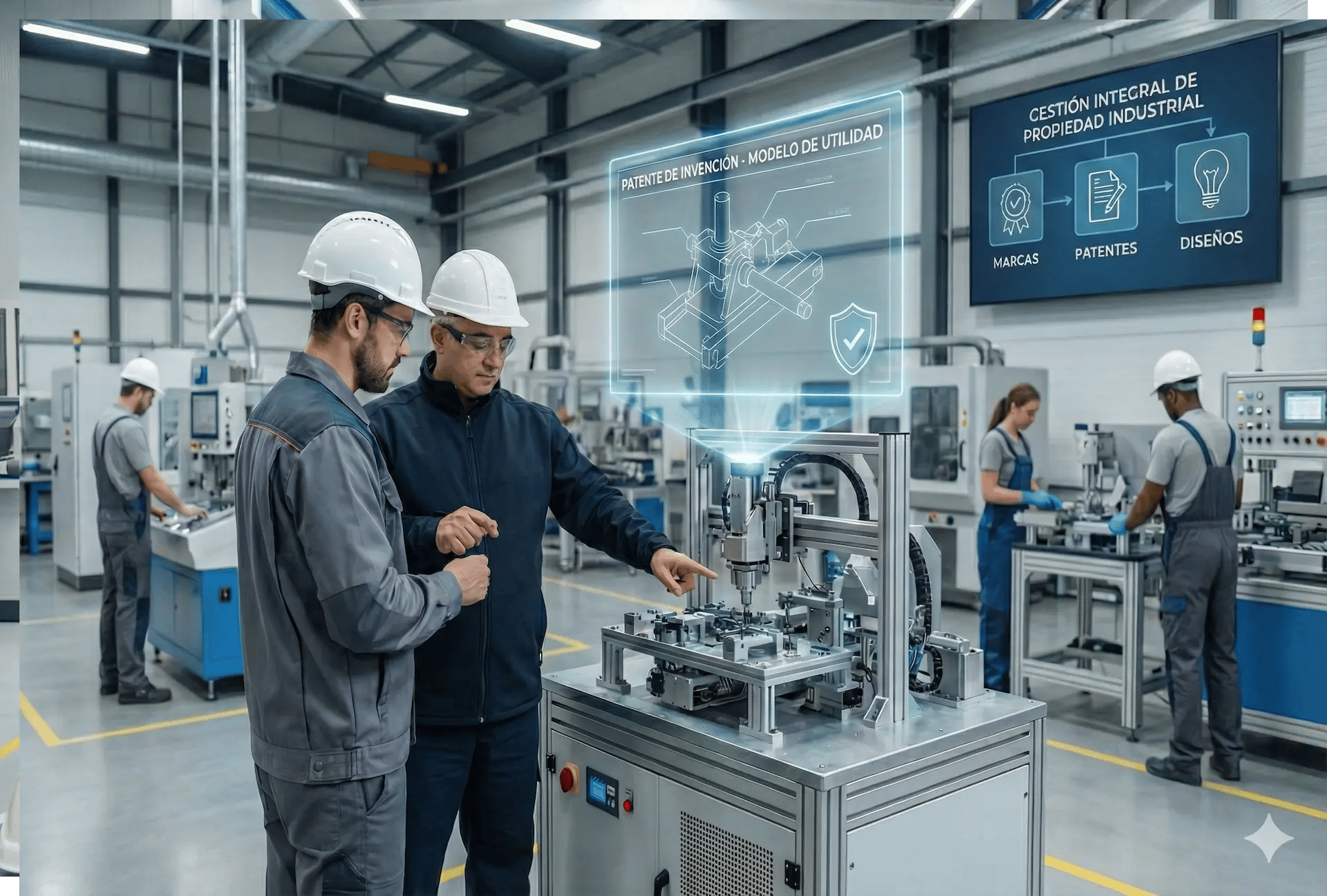 Gestión integral de propiedad industrial para proteger patentes, modelos de utilidad y marcas de innovaciones técnicas.