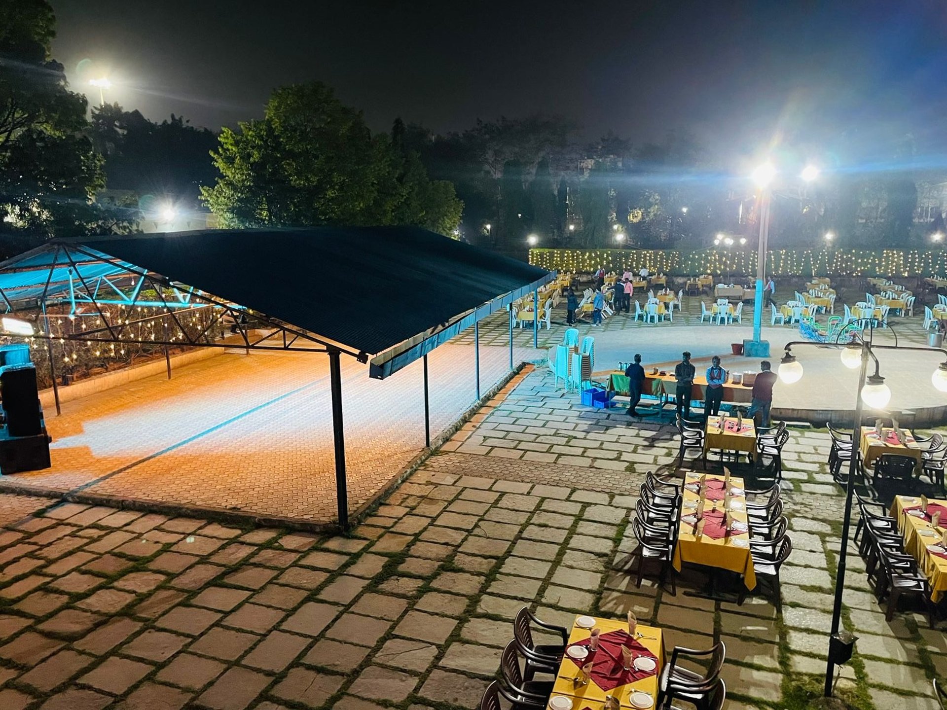 an abstract photo of a curved building with a blue sky in the background