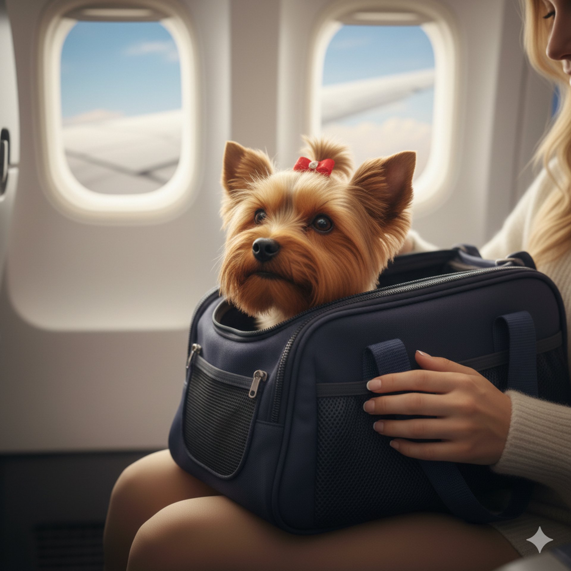 brown chihuahua on blue textile