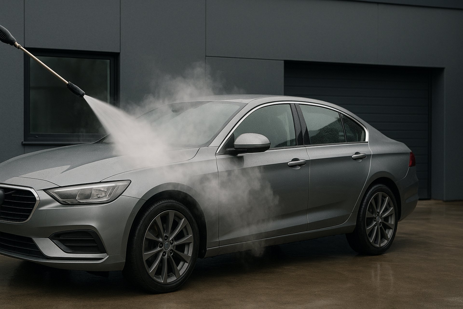 an abstract photo of a curved building with a blue sky in the background