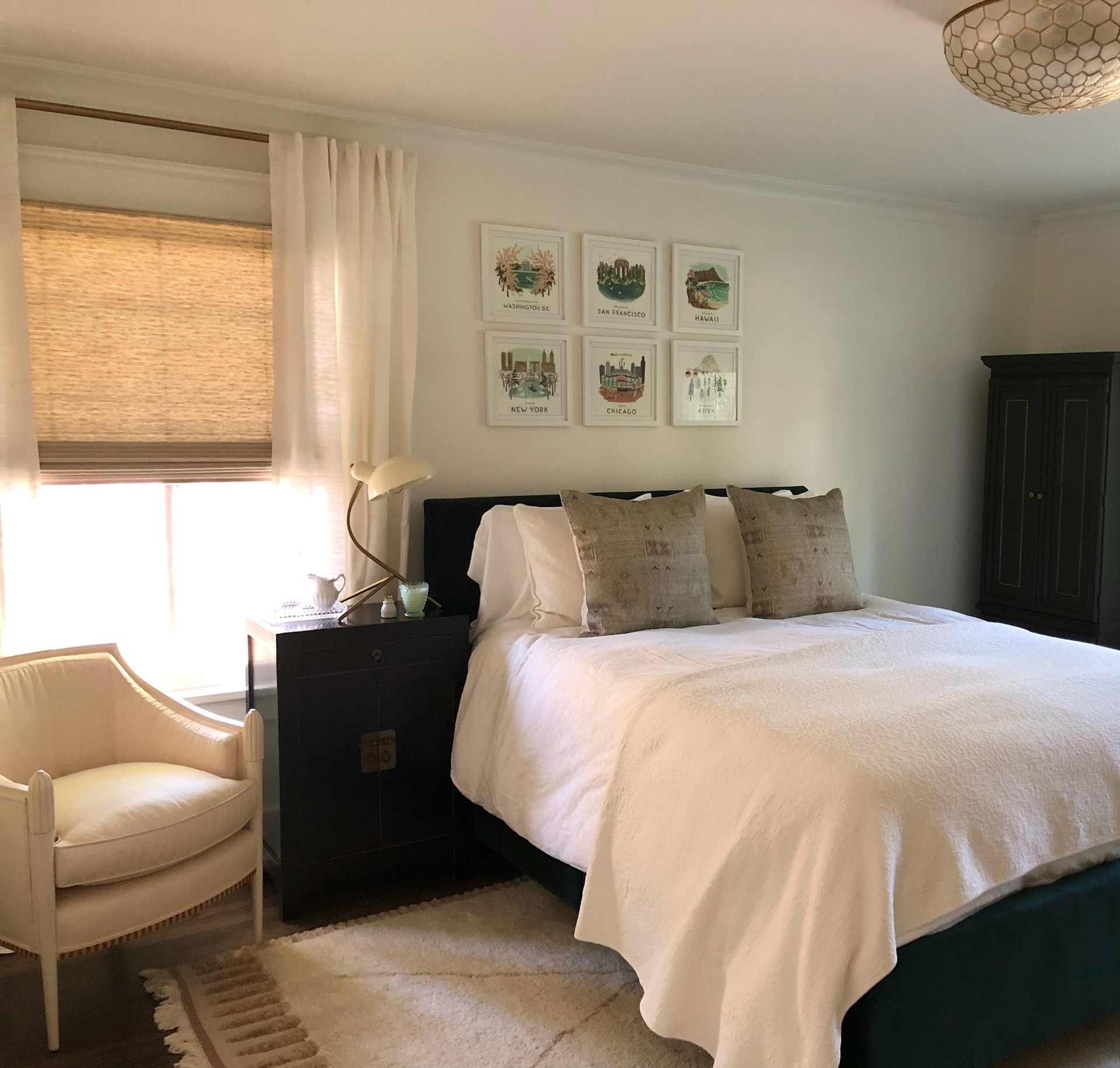 black and white living room set