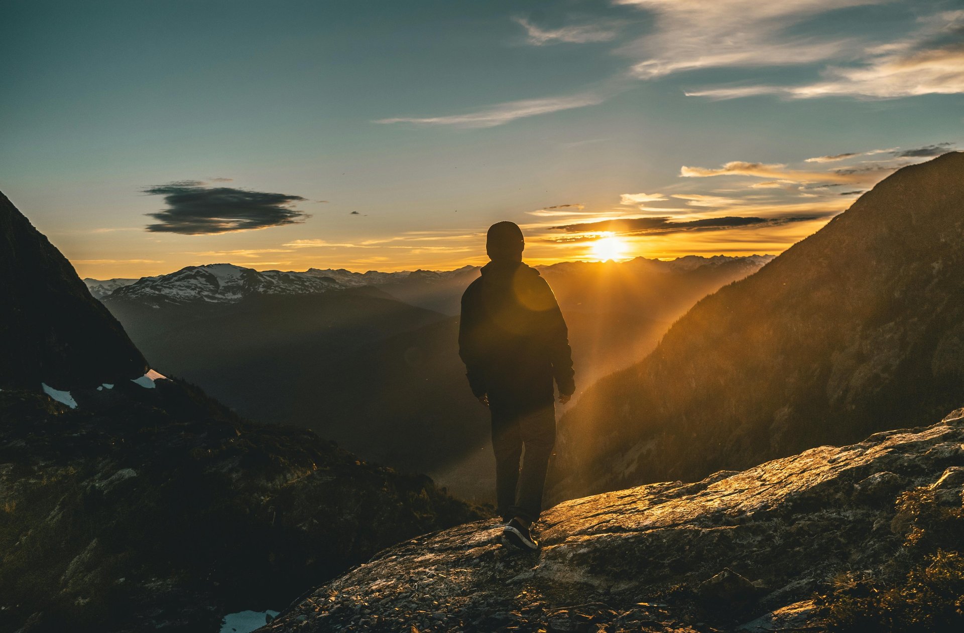 silhouette of man