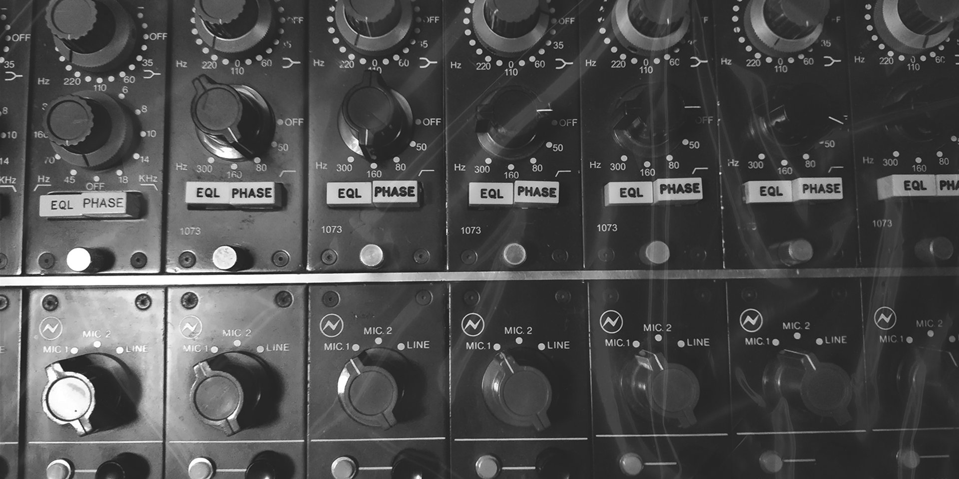 Photo of the Neve mixing board at Ice Cream Factory Studios in Austin, TX