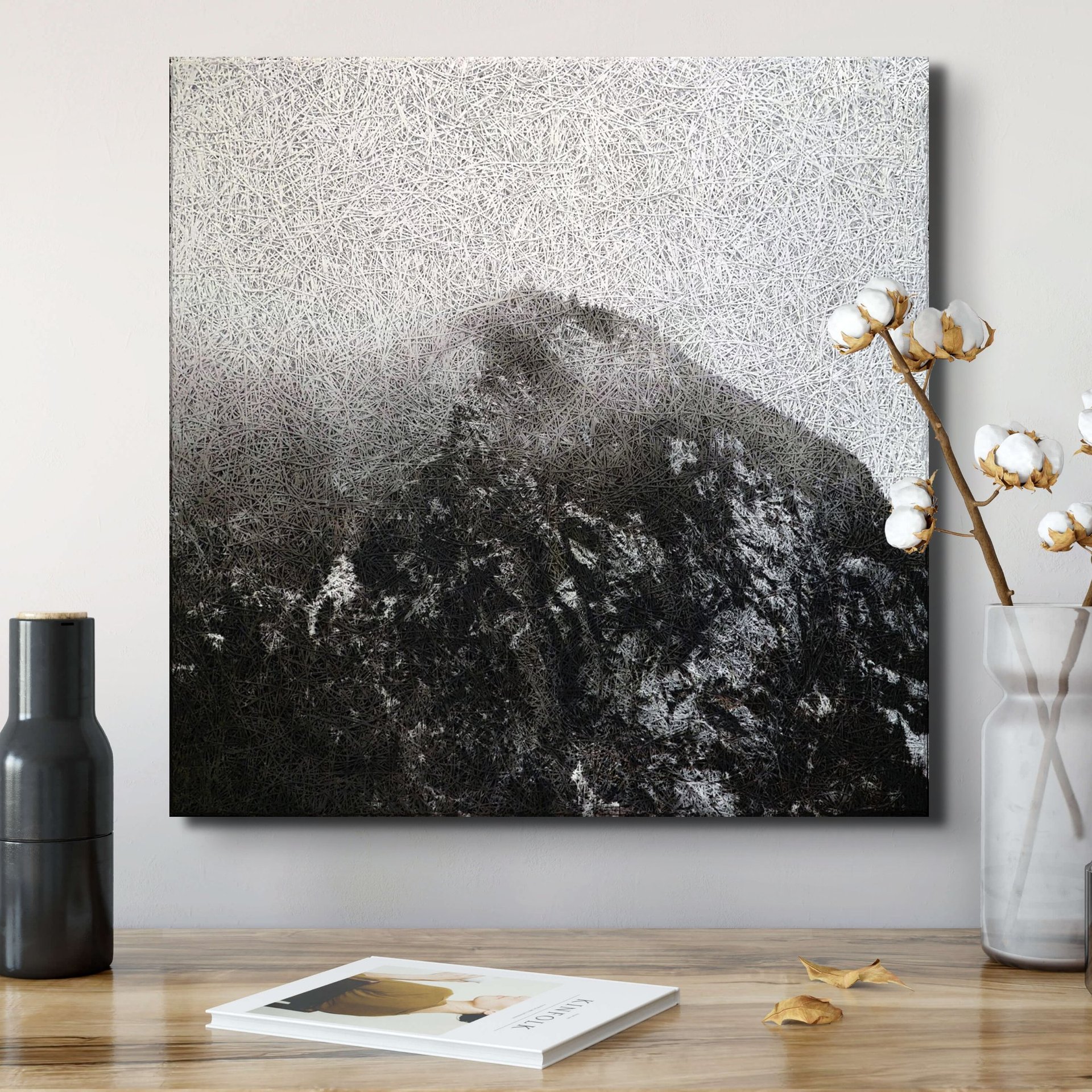 an abstract photo of a curved building with a blue sky in the background