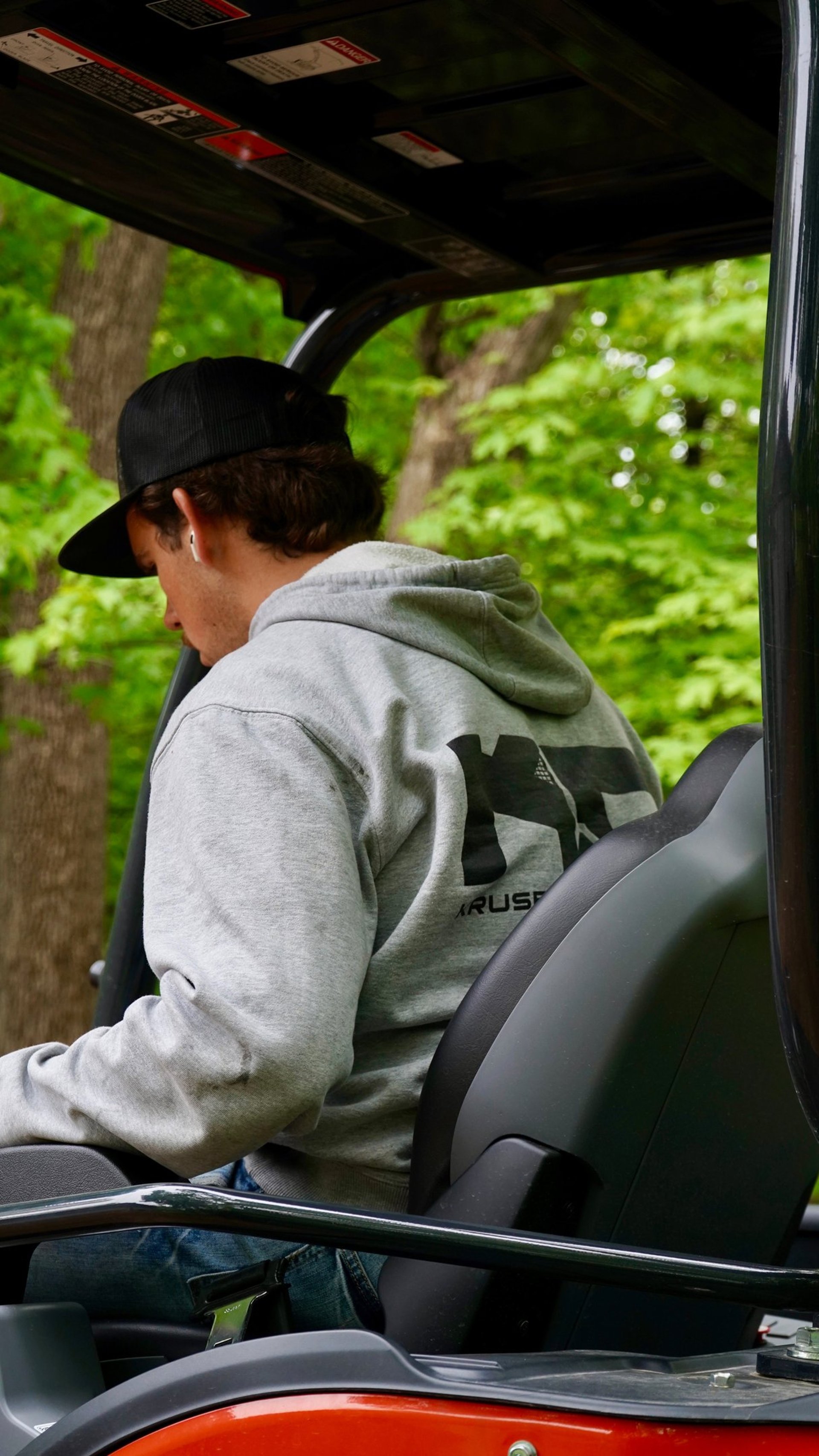 Patrick Kruse operating Kubota excavator