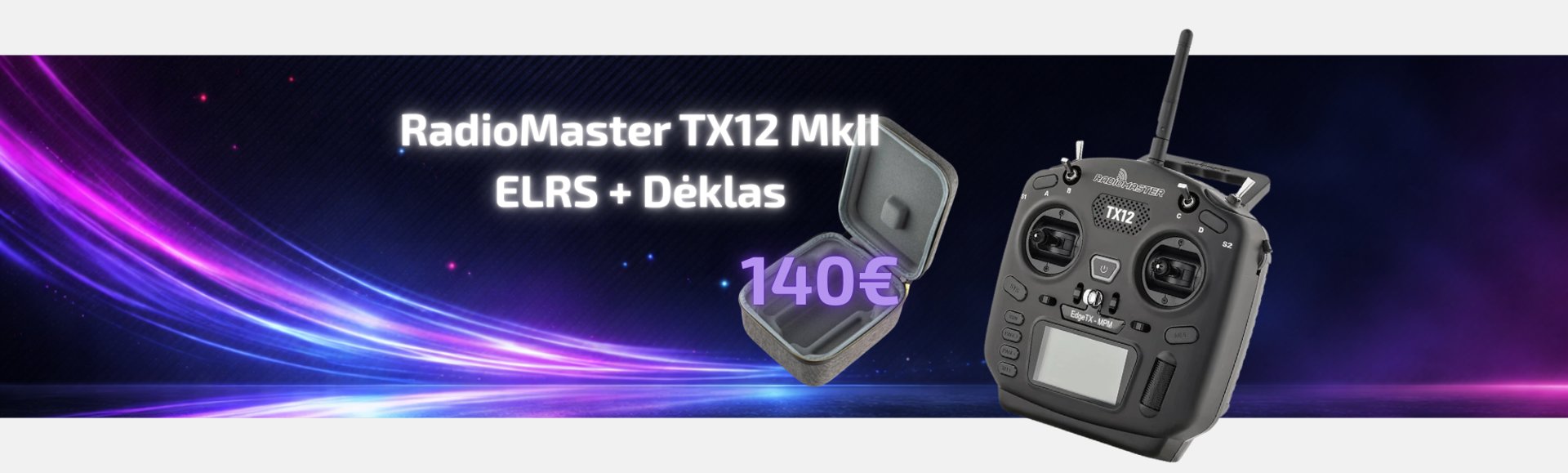 RadioMaster TX12 ELRS Dėklas, Reklama, Akcija