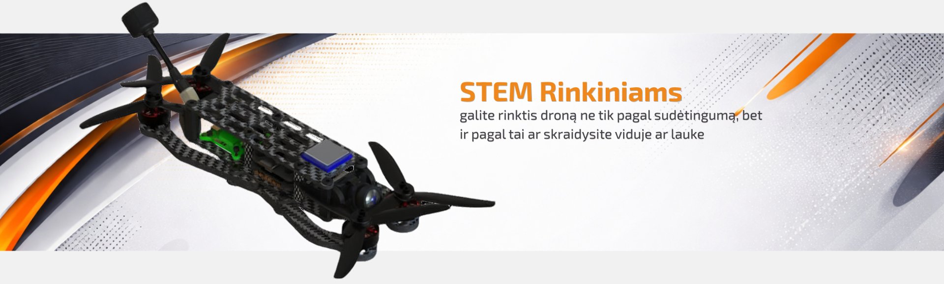 STEM Rinkiniai FPV Dronas