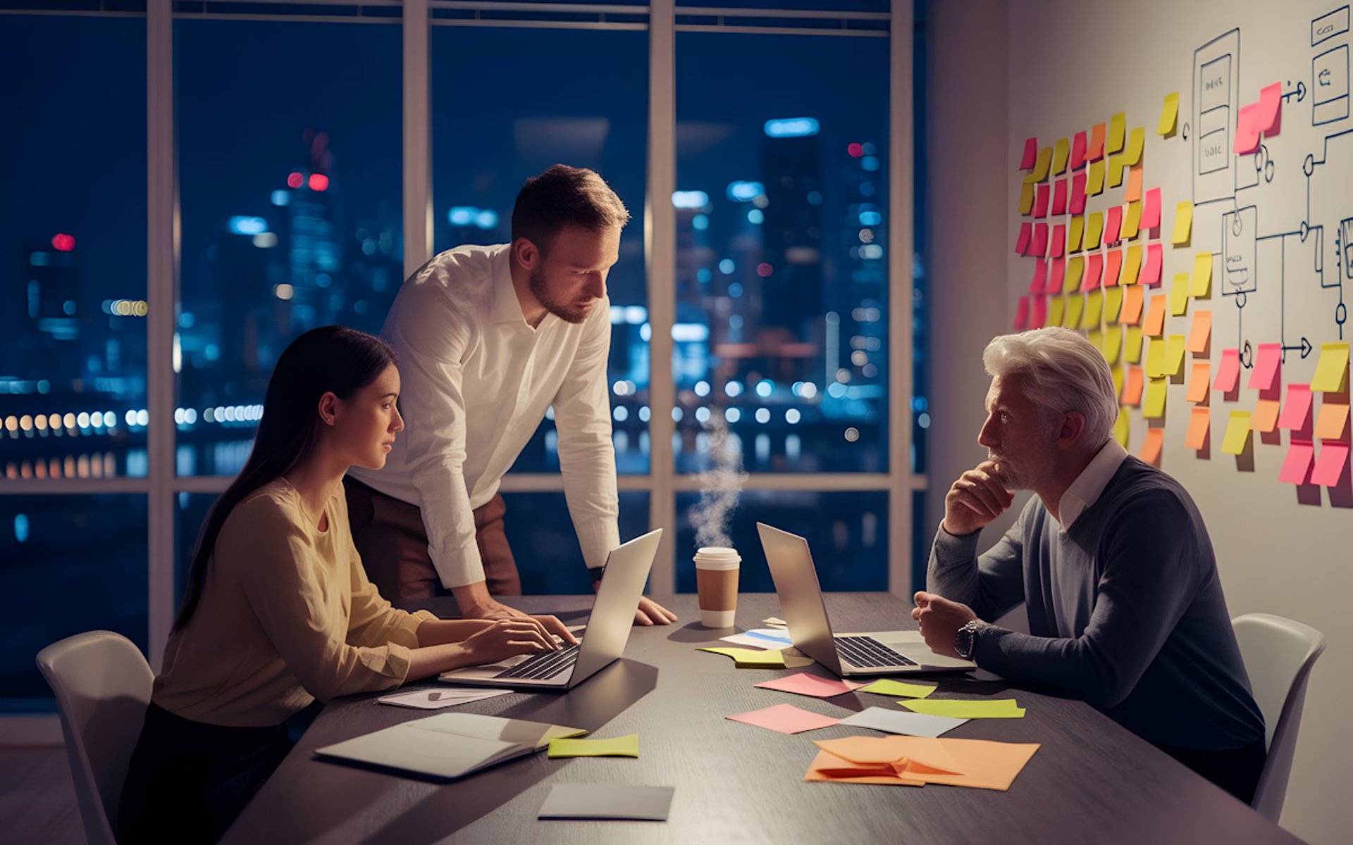 assorted-color sticky notes