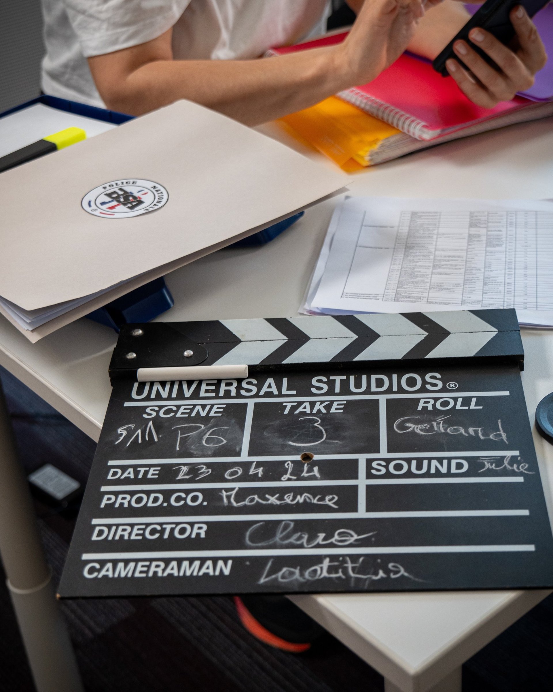 silhouette of people standing on stage