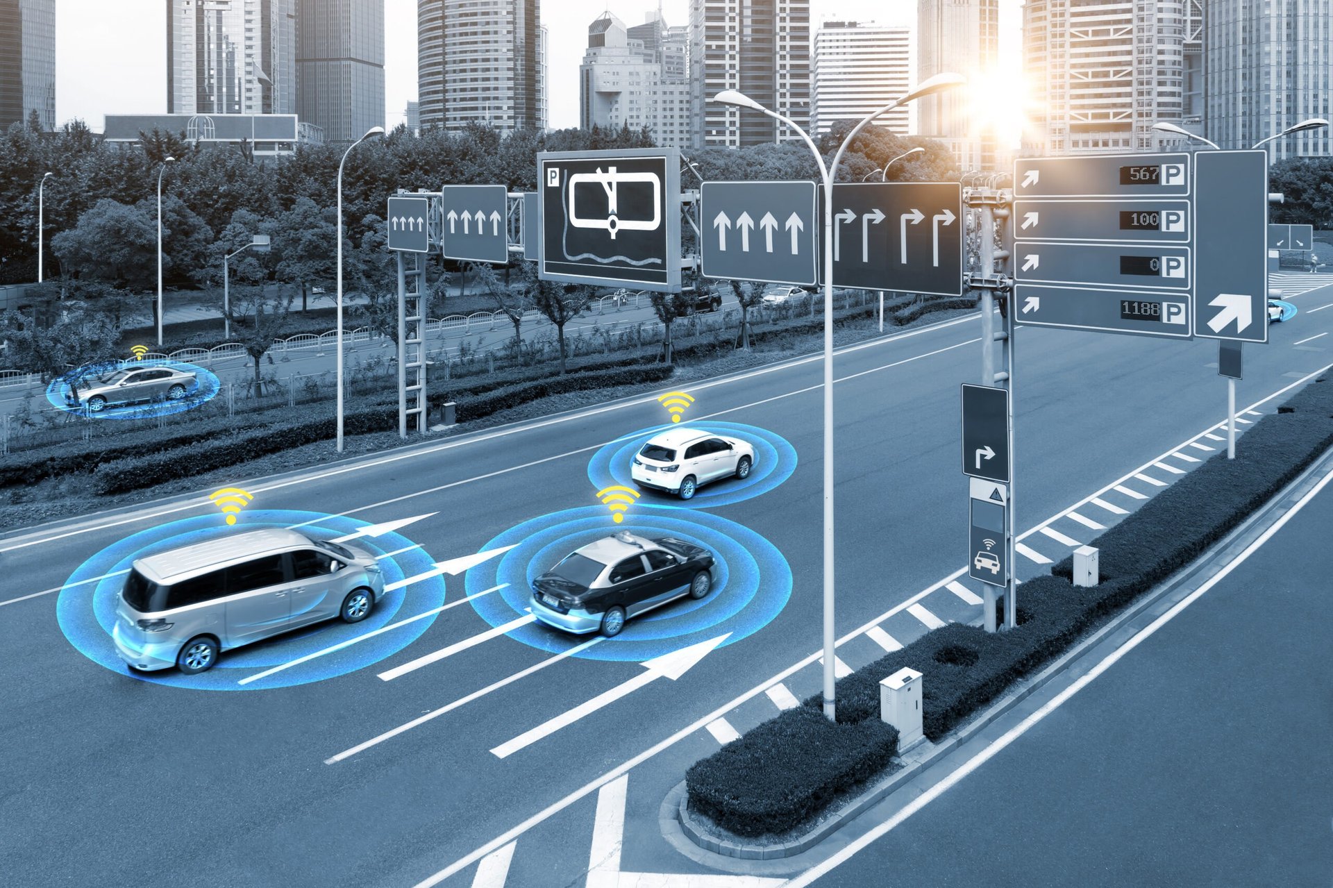 Photo demonstrates Dynamic ADAS calibration