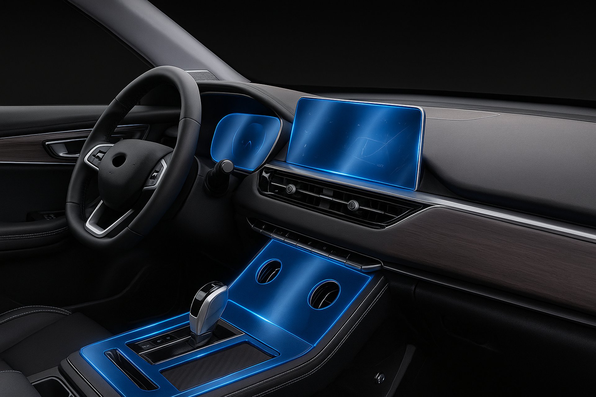 black and brown leather padded tub sofa