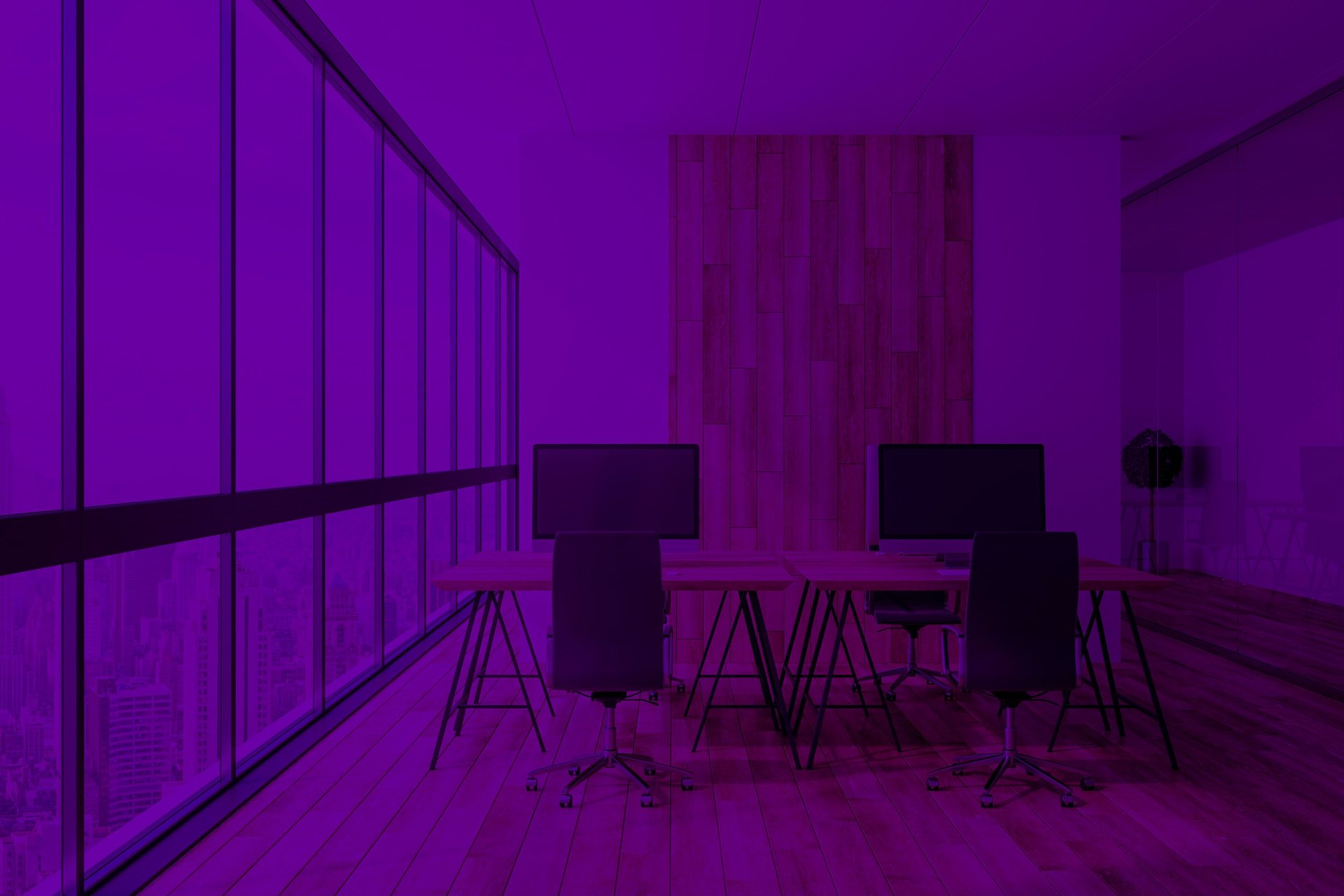 hallway between glass-panel doors