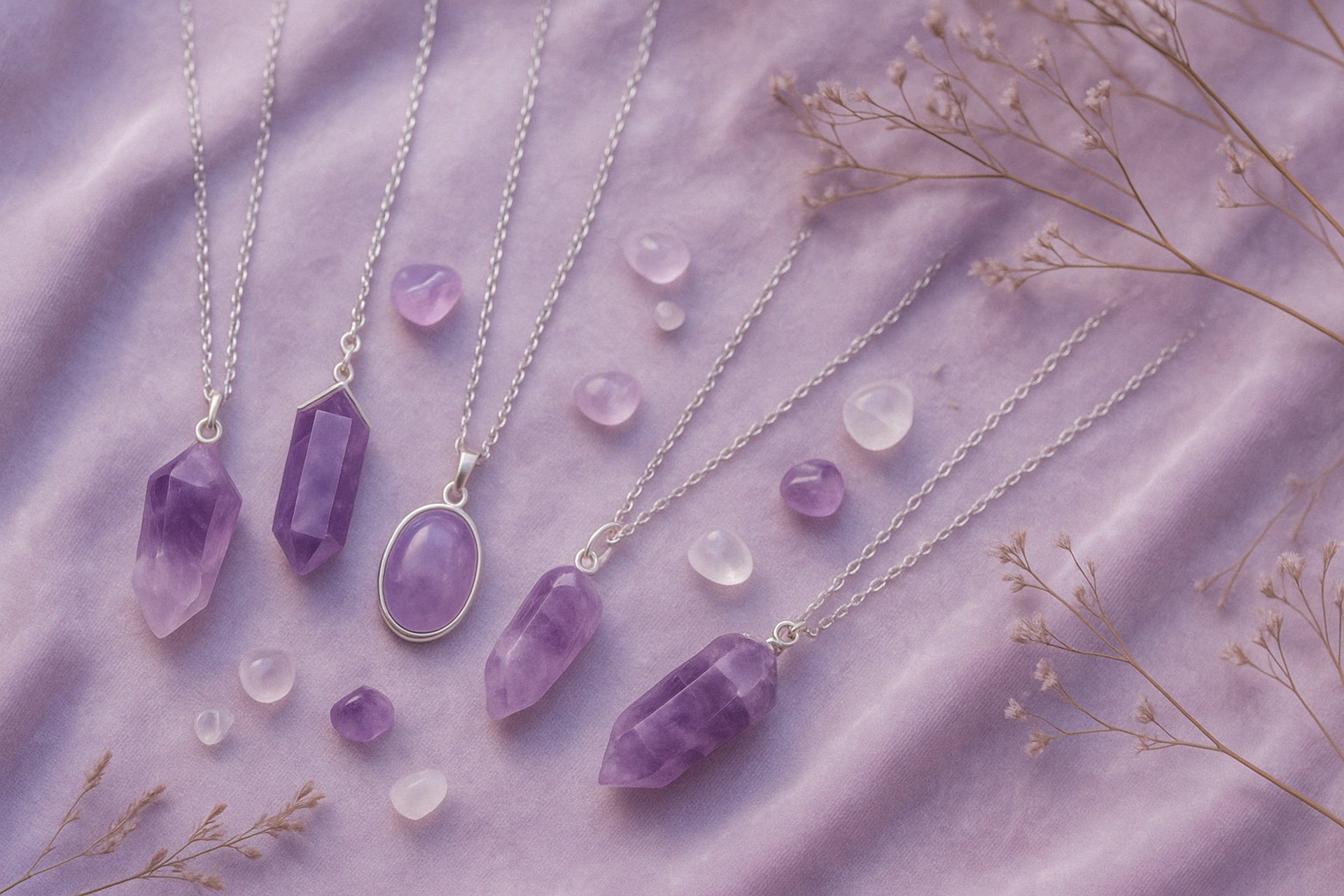 a group of glass beads
