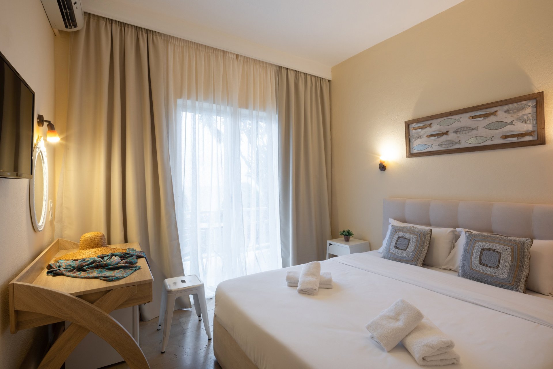 an abstract photo of a curved building with a blue sky in the background