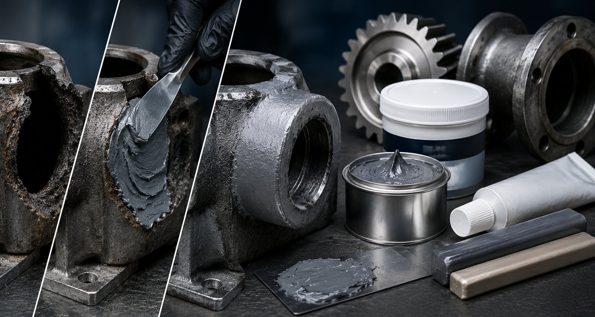 Metal fix, repair and rebuilding epoxy putty