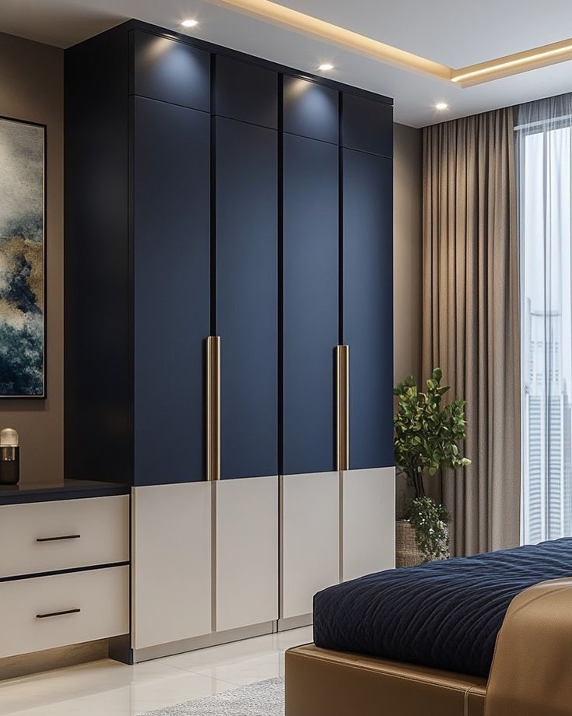 black blue and yellow textile