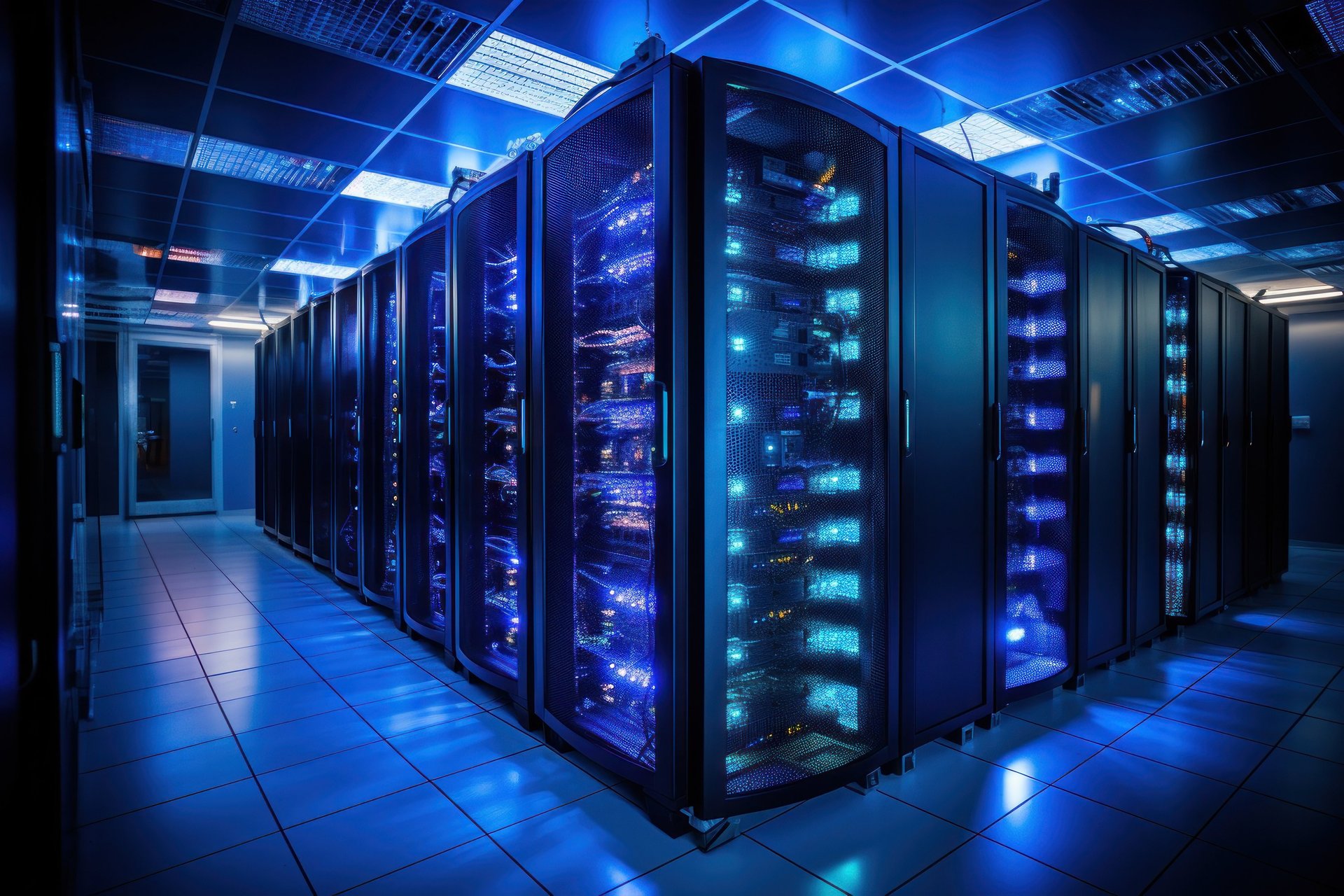 an abstract photo of a curved building with a blue sky in the background