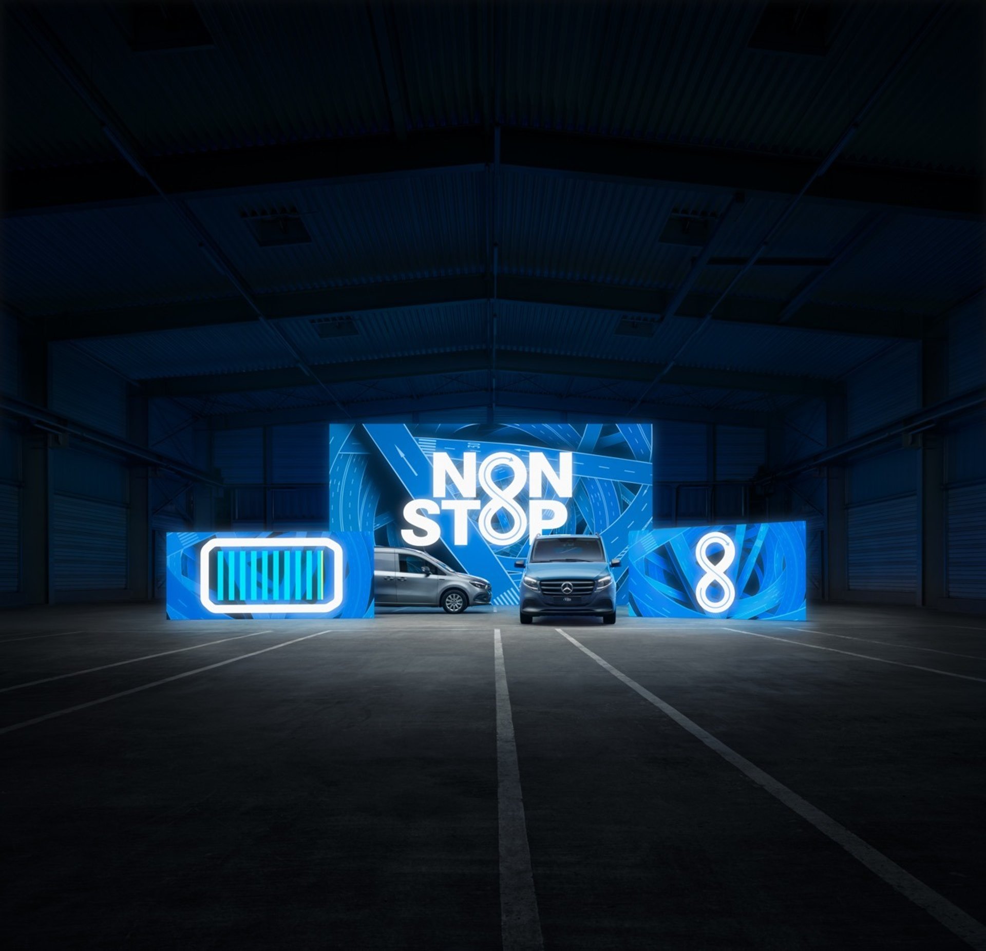 an abstract photo of a curved building with a blue sky in the background