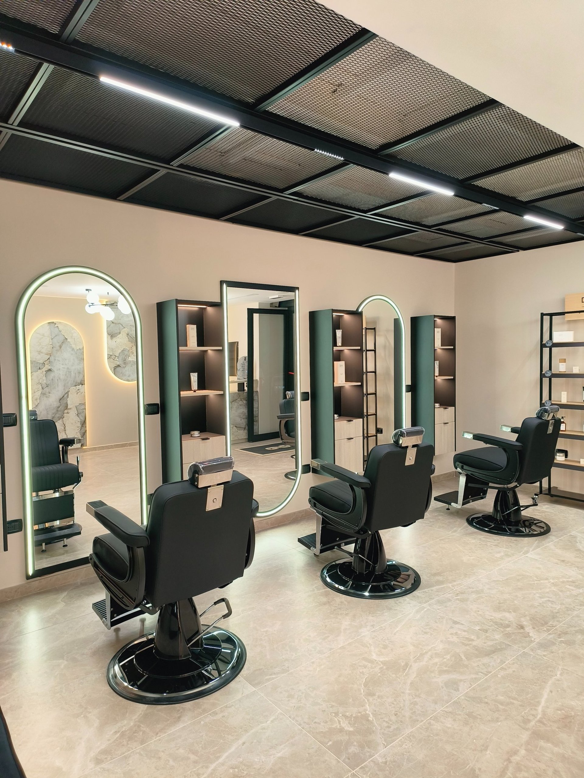 black and brown leather padded tub sofa