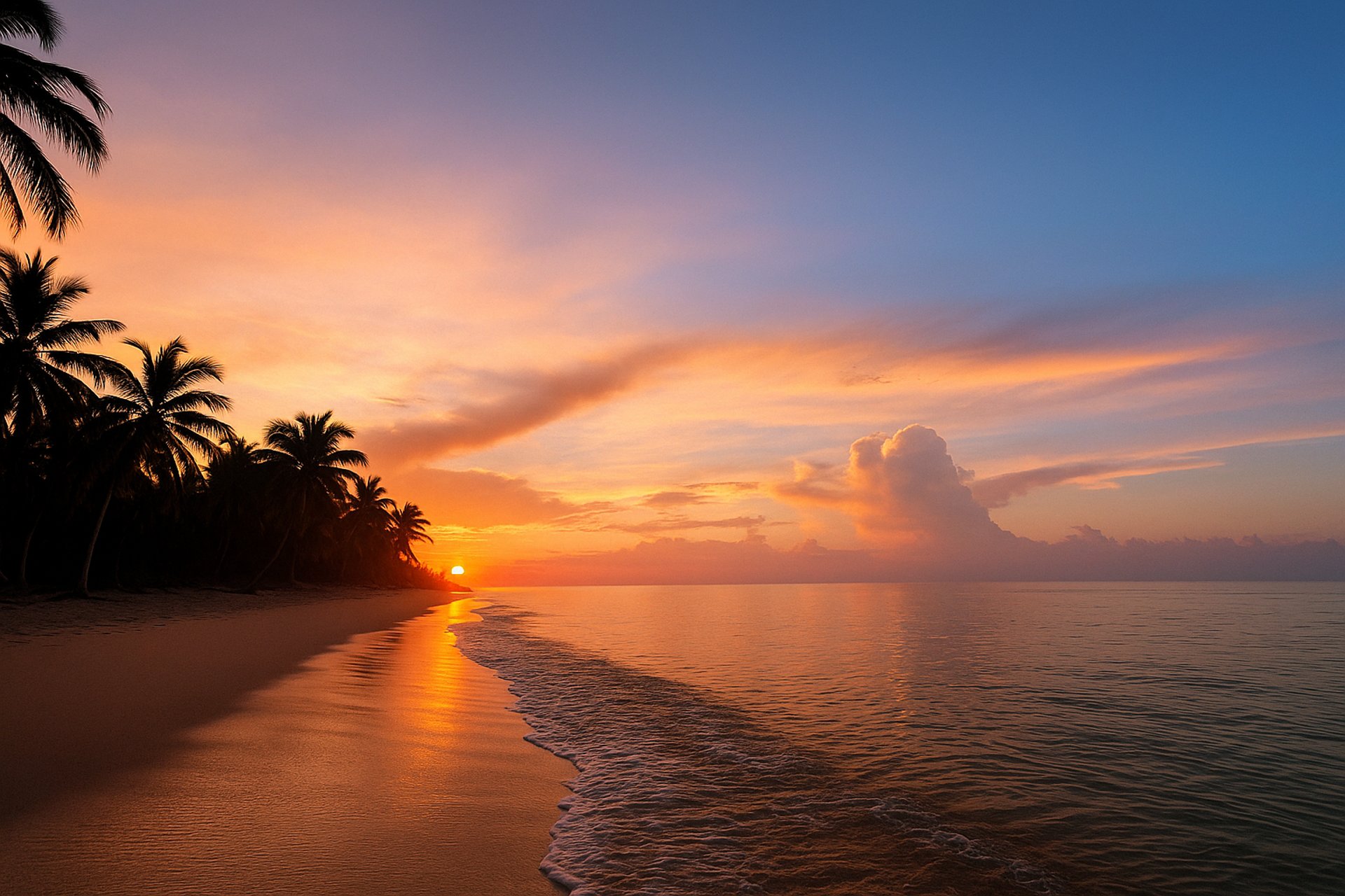 atardecer en las playas de Palomino, La Guajira