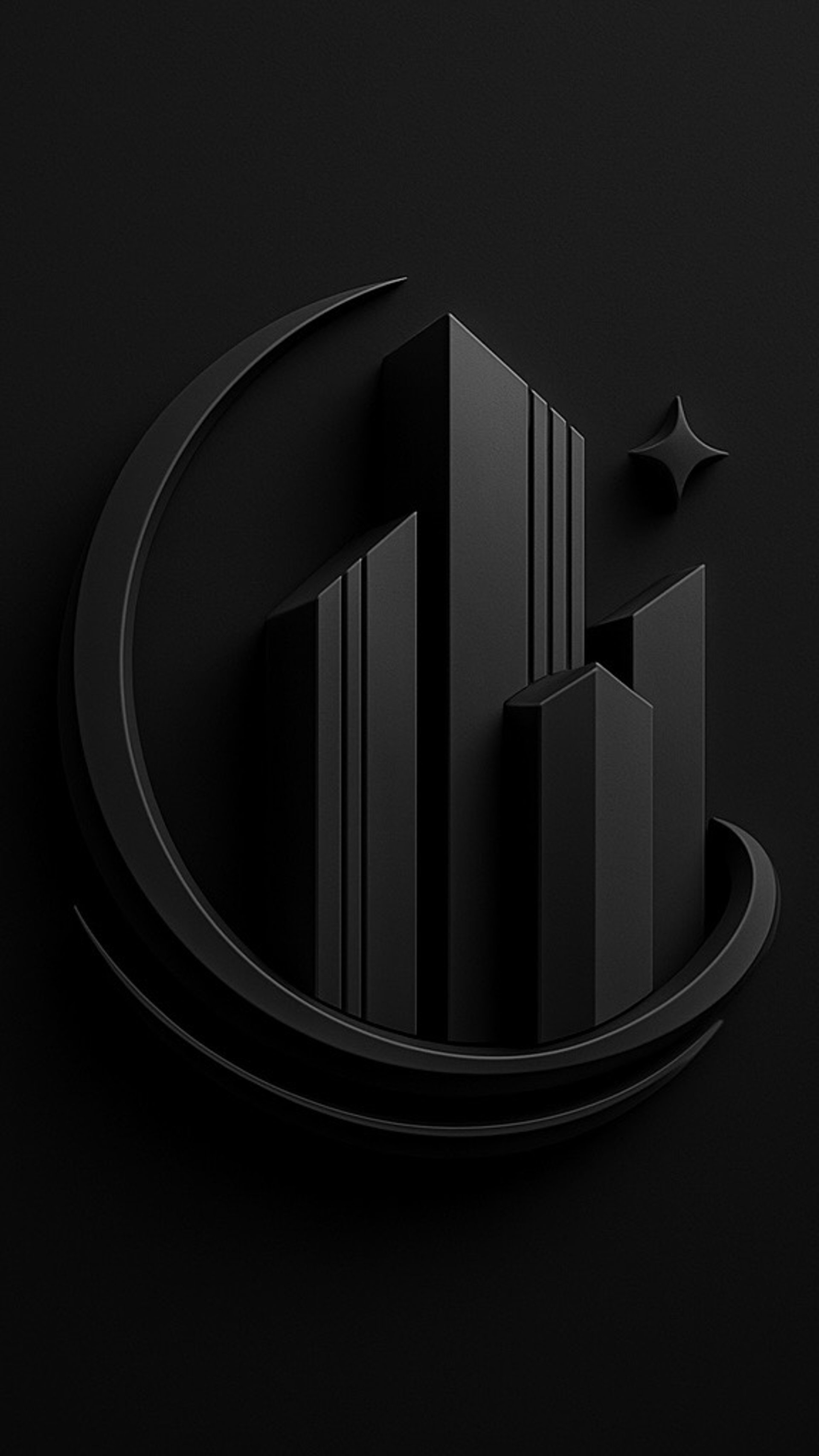 an abstract photo of a curved building with a blue sky in the background