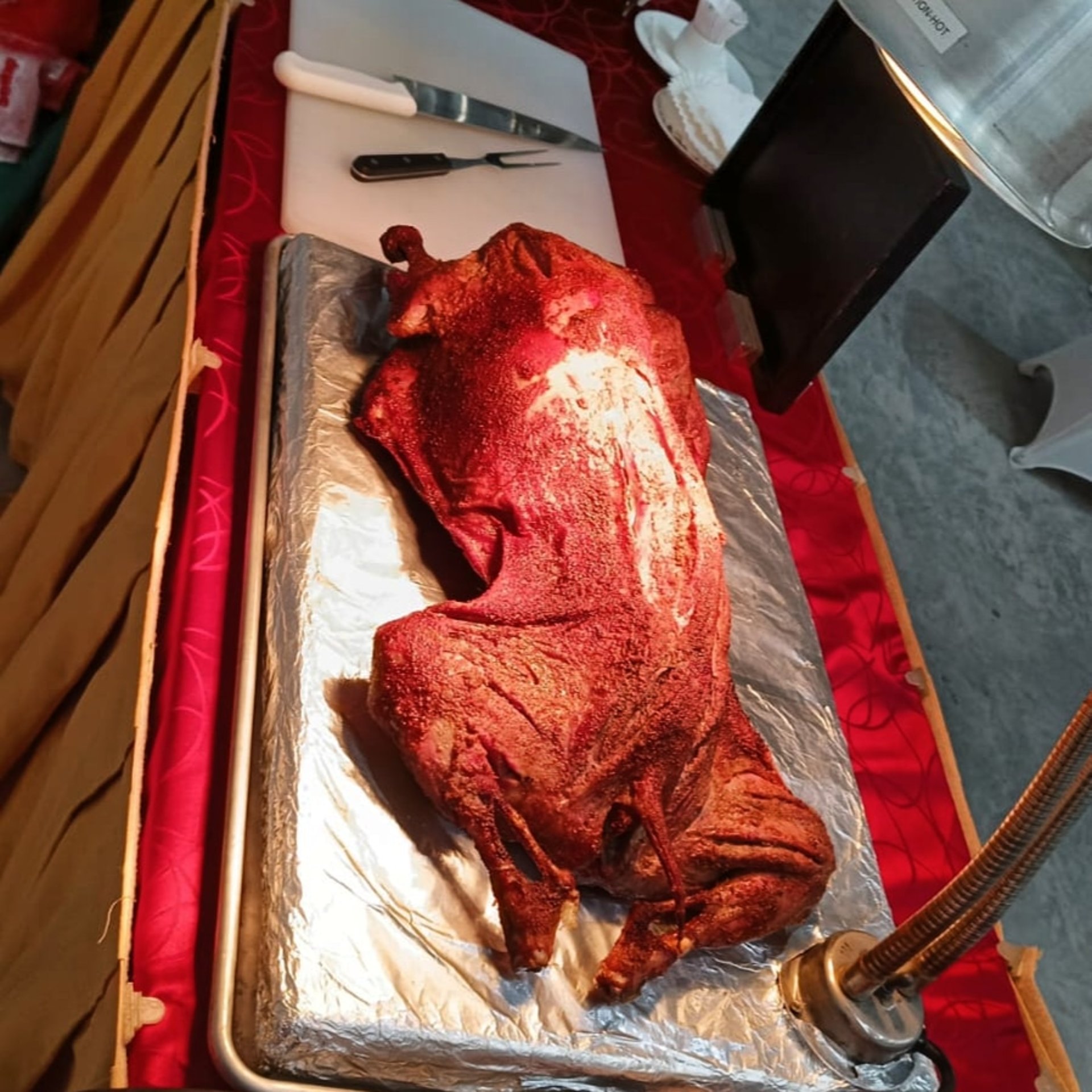 person wearing grey knit sweater