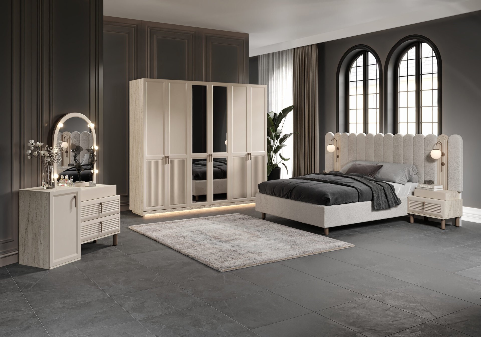 black and white bed linen