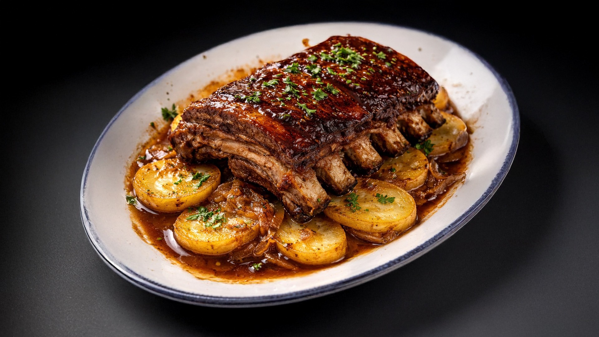 an abstract photo of a curved building with a blue sky in the background
