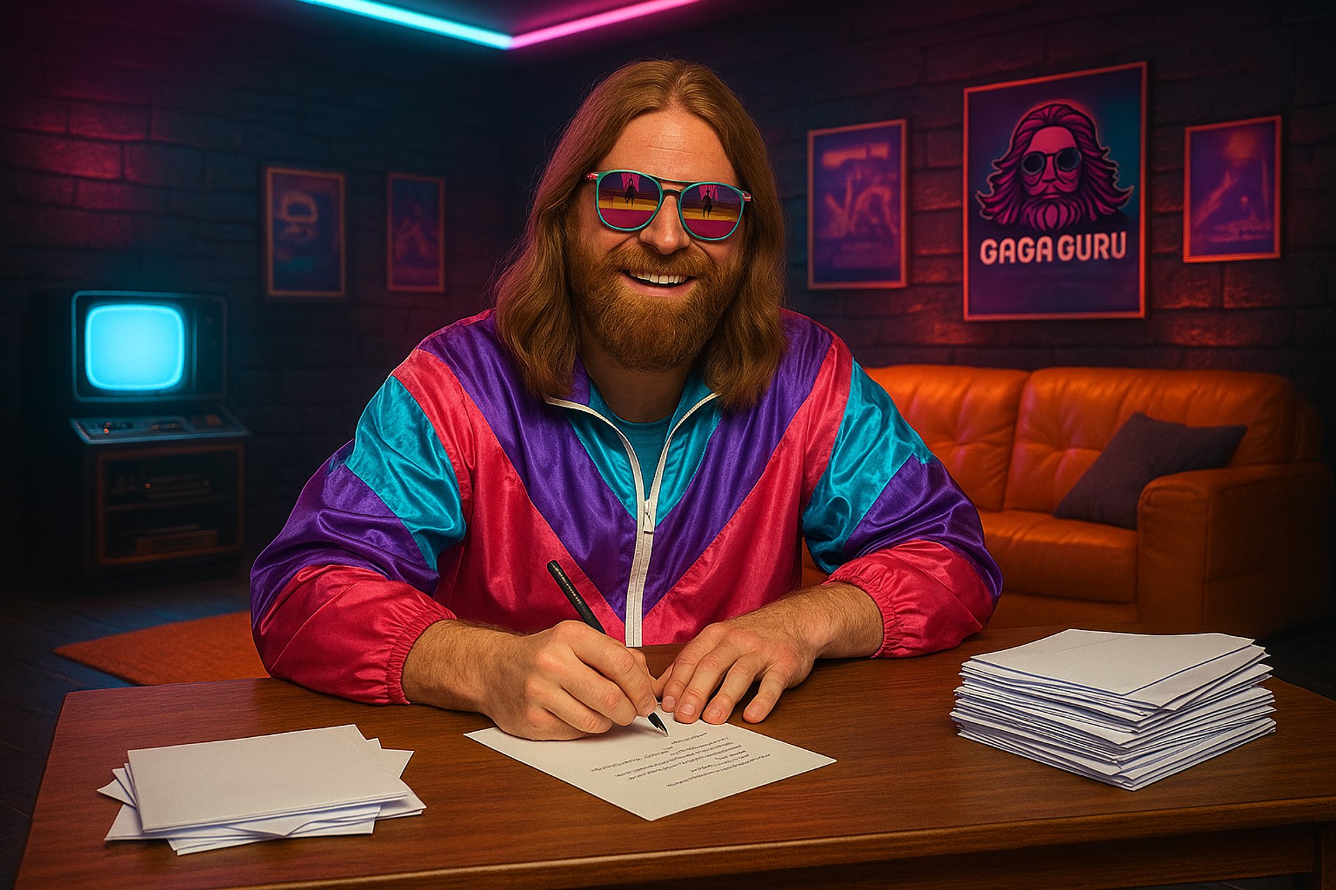 an abstract photo of a curved building with a blue sky in the background