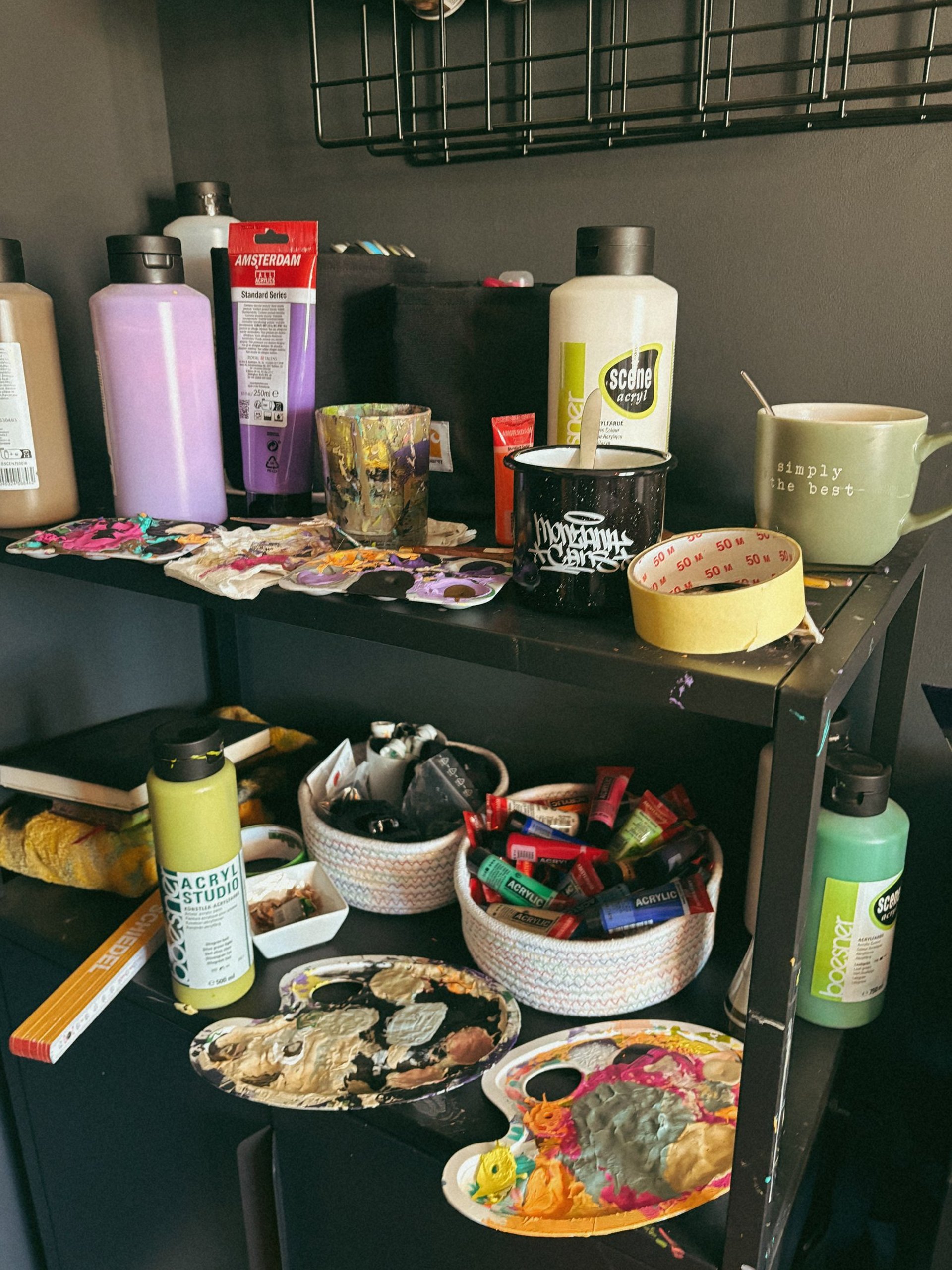 black blue and yellow textile