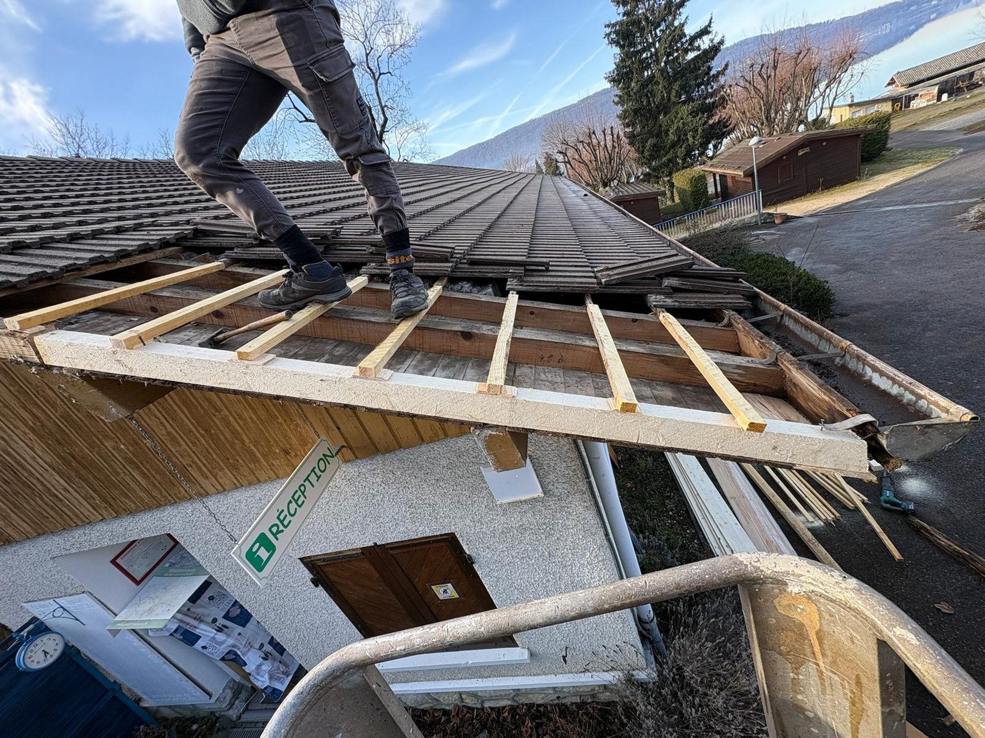 a close-up of a roof