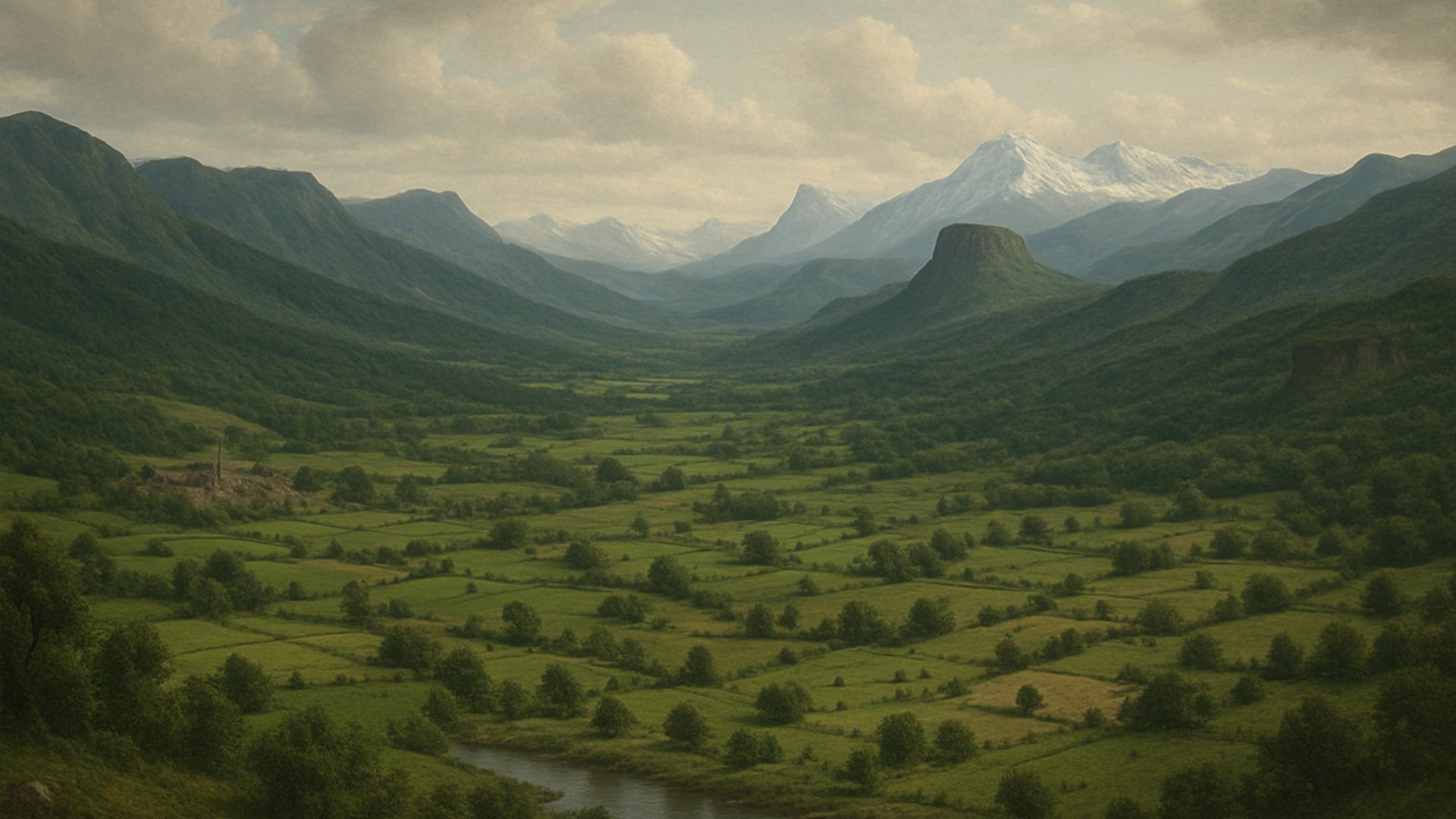 a view of a mountain range with clouds in the sky