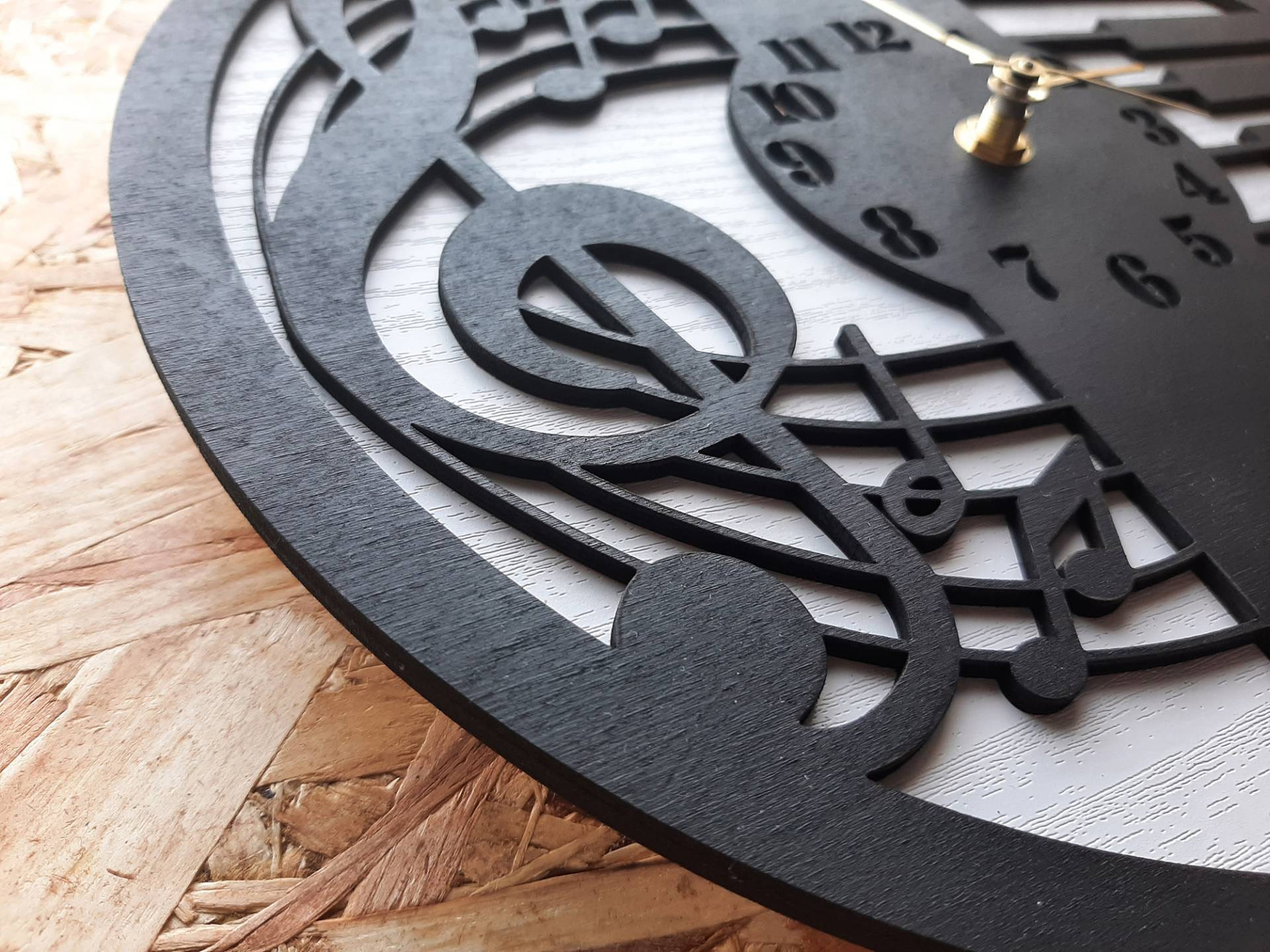 Image of hand made wooden clock