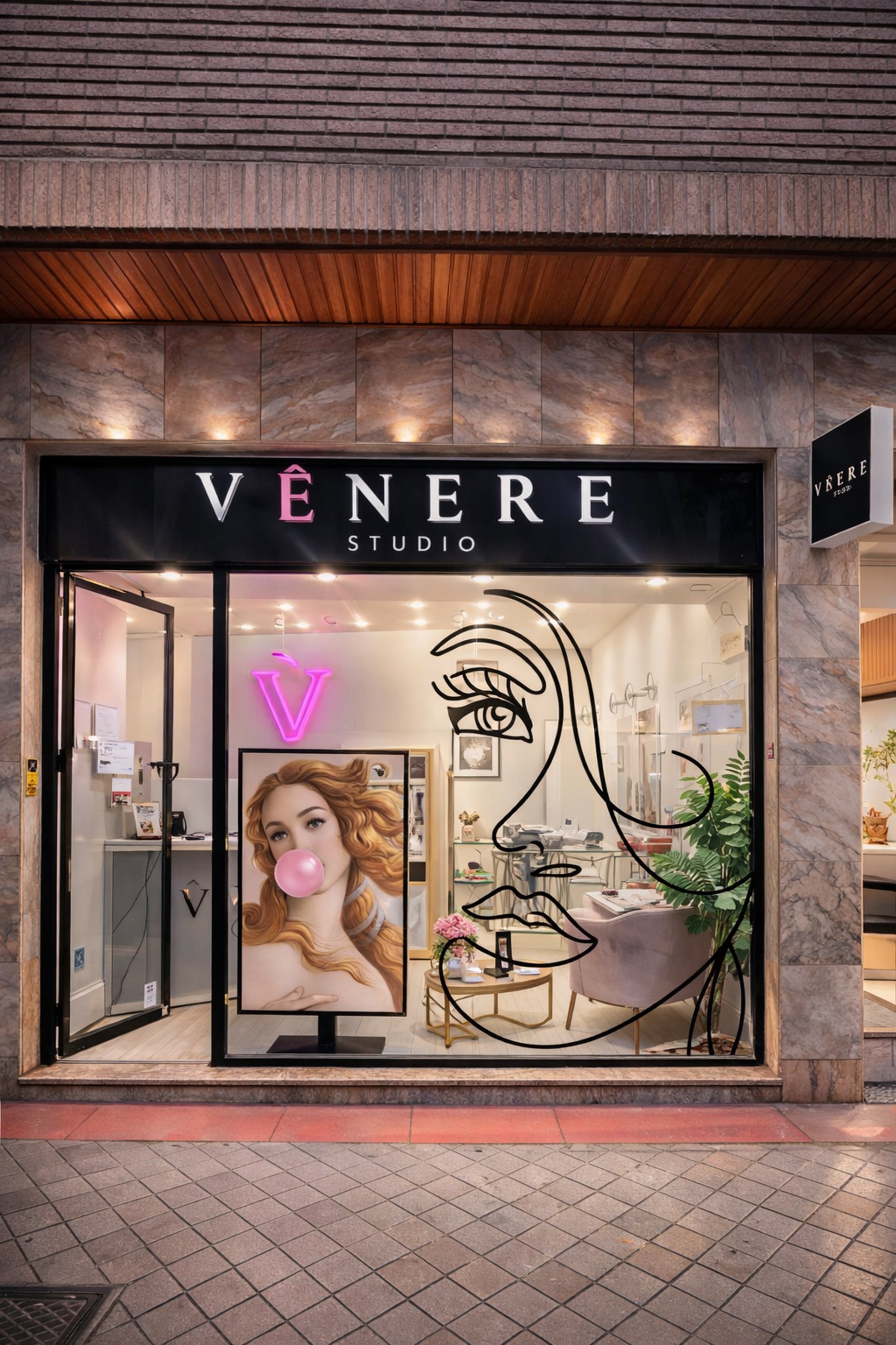 an abstract photo of a curved building with a blue sky in the background