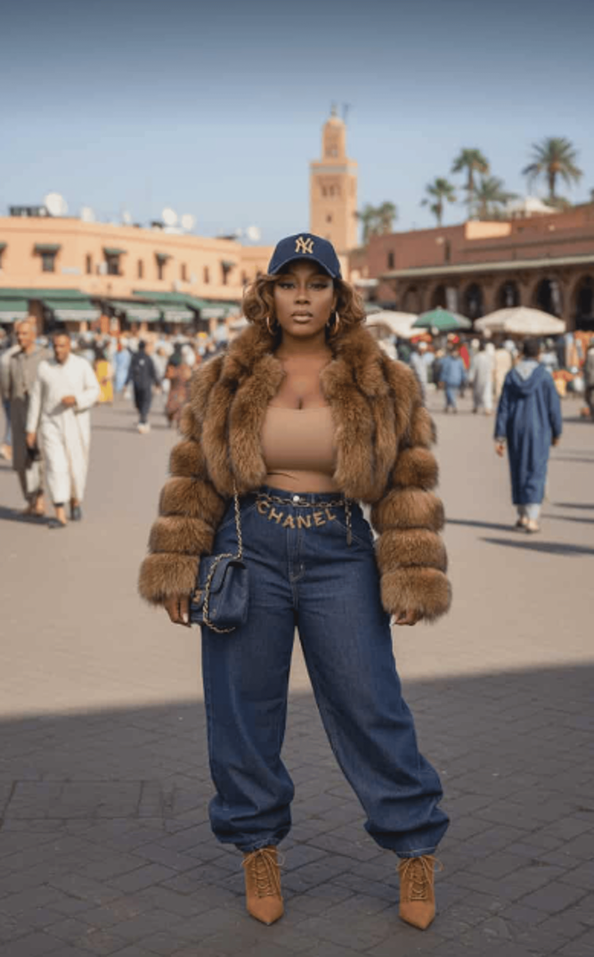 an abstract photo of a curved building with a blue sky in the background