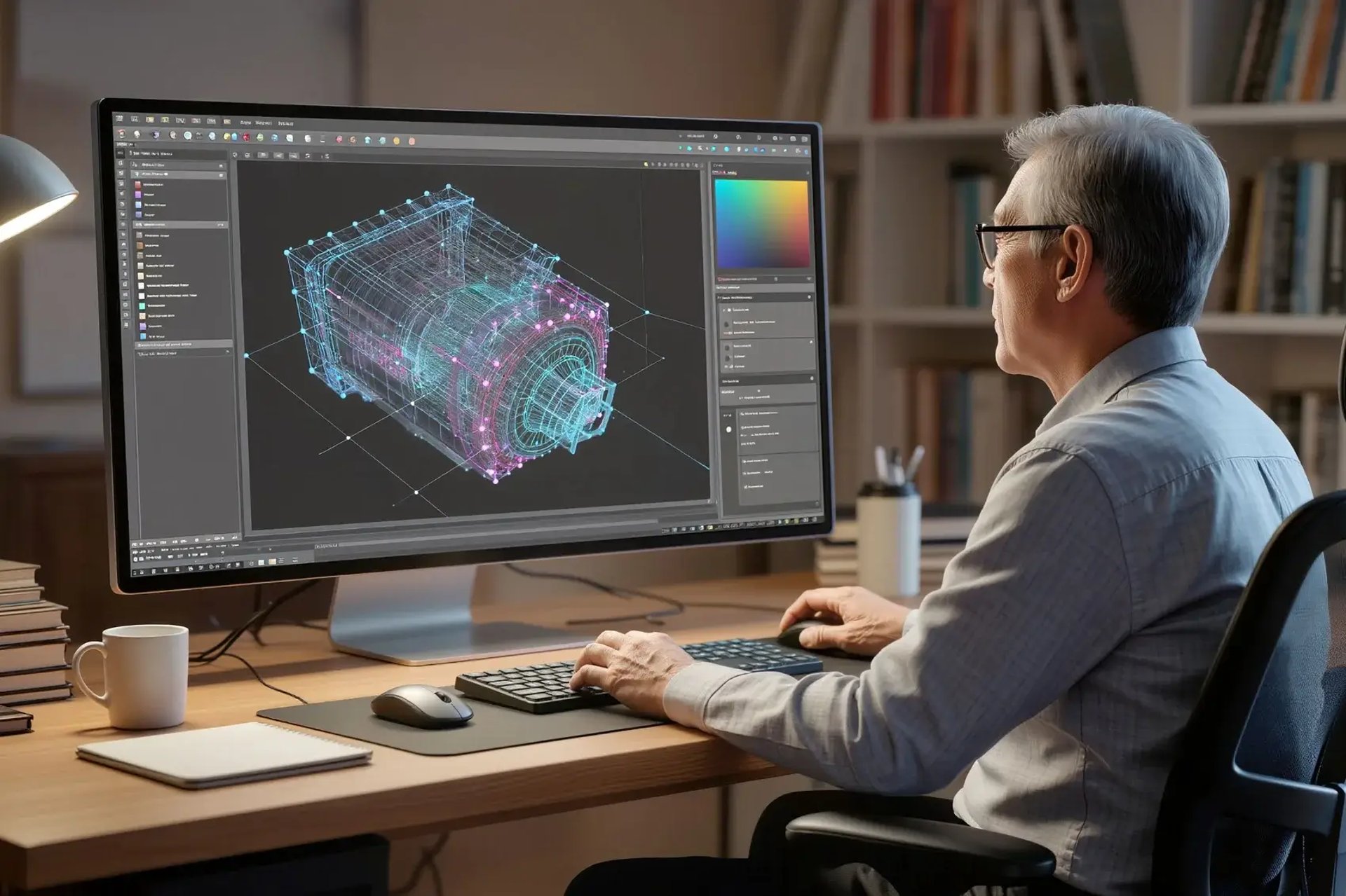 black flat screen computer monitor