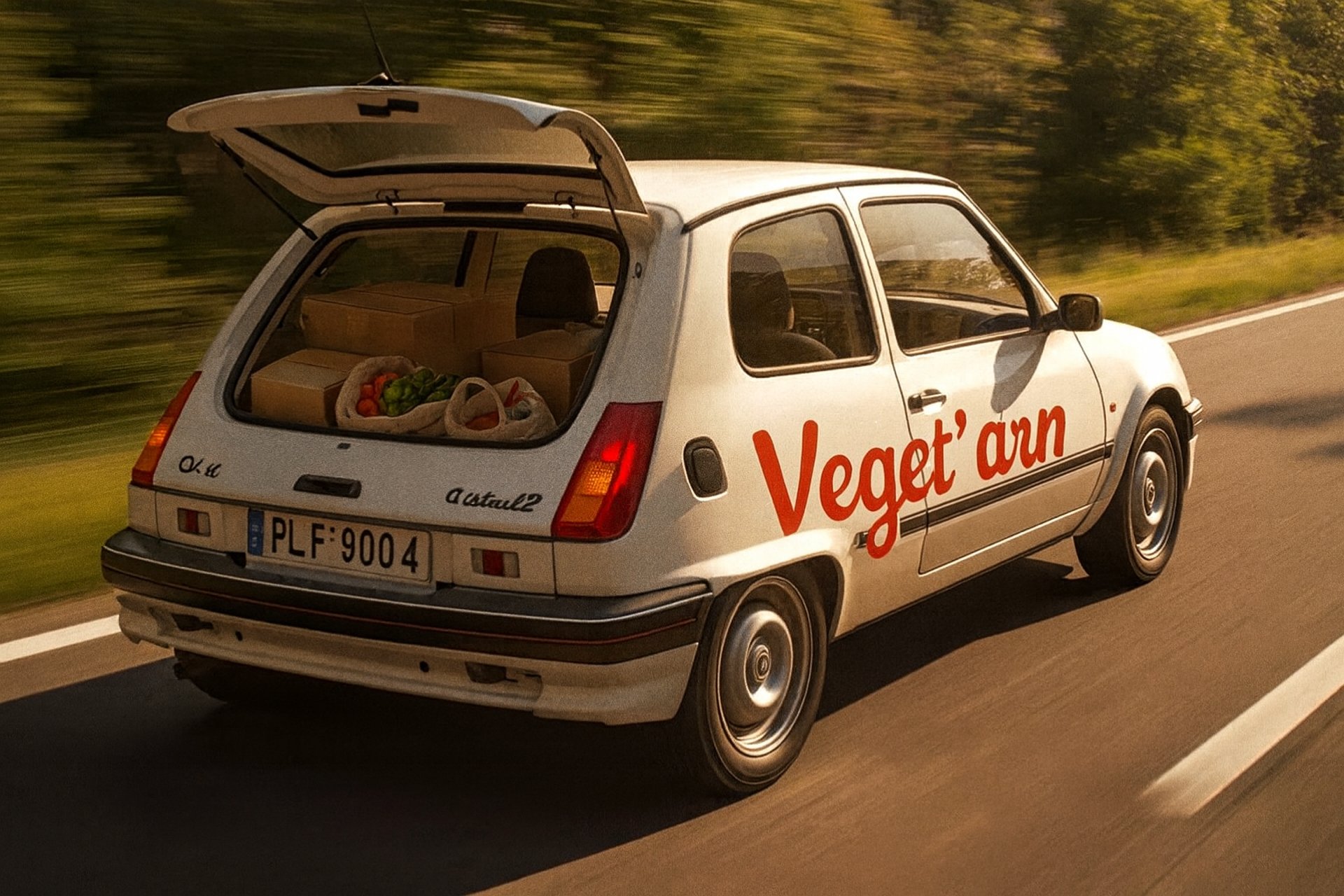 person giving brown box