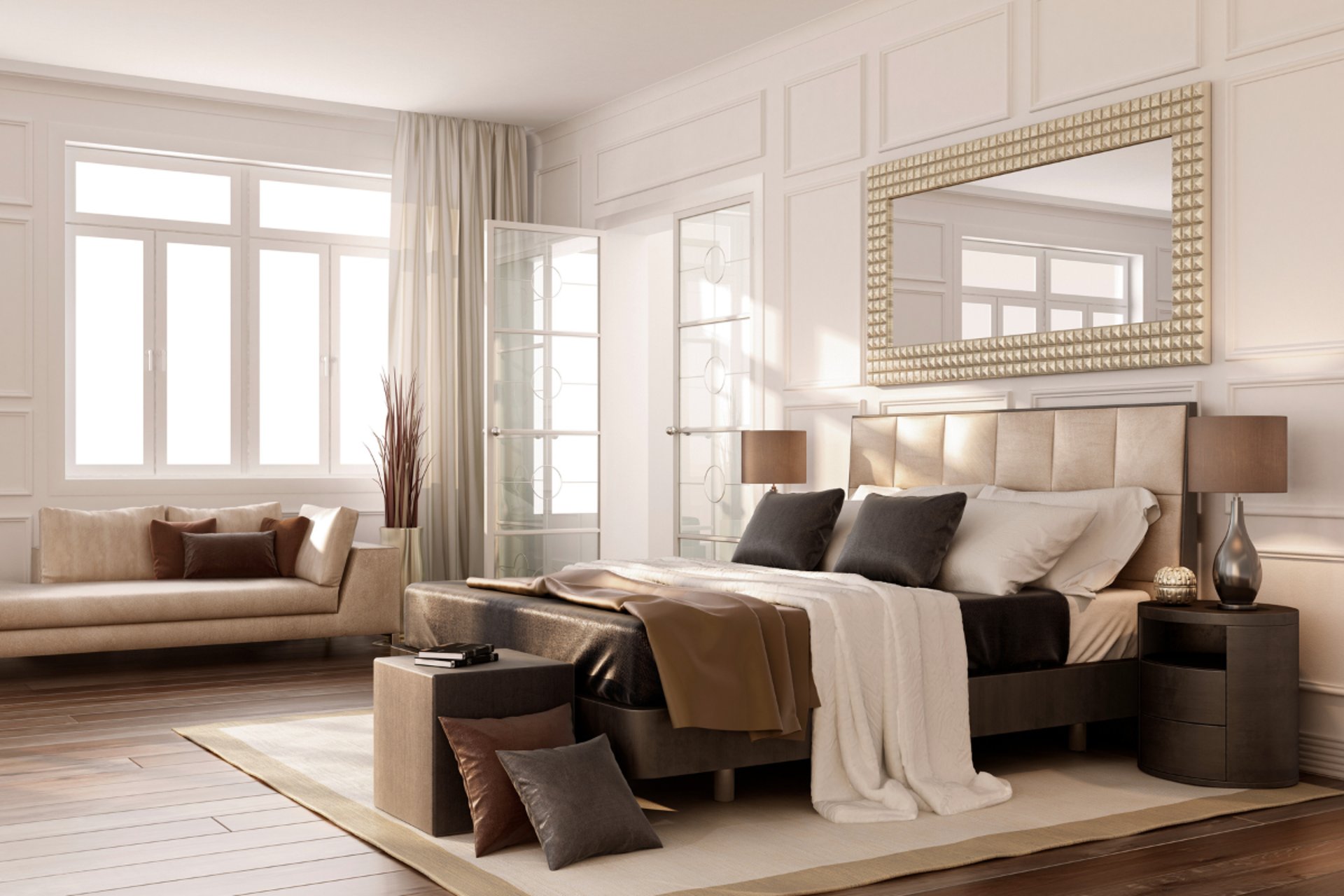 black and white bed linen