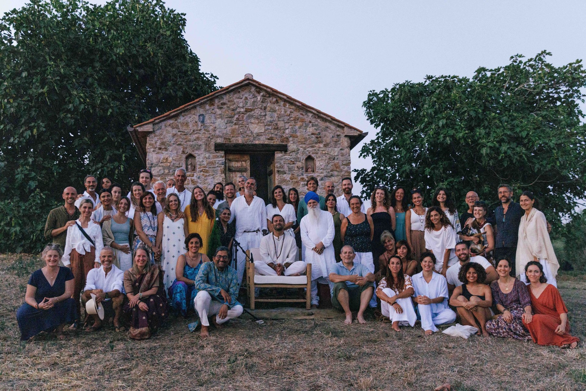 an abstract photo of a curved building with a blue sky in the background