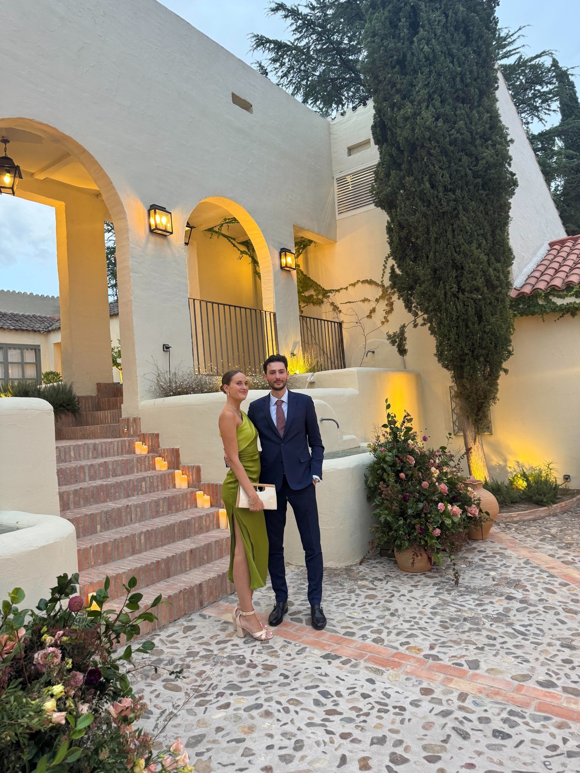 couple wearing silver-colored rings