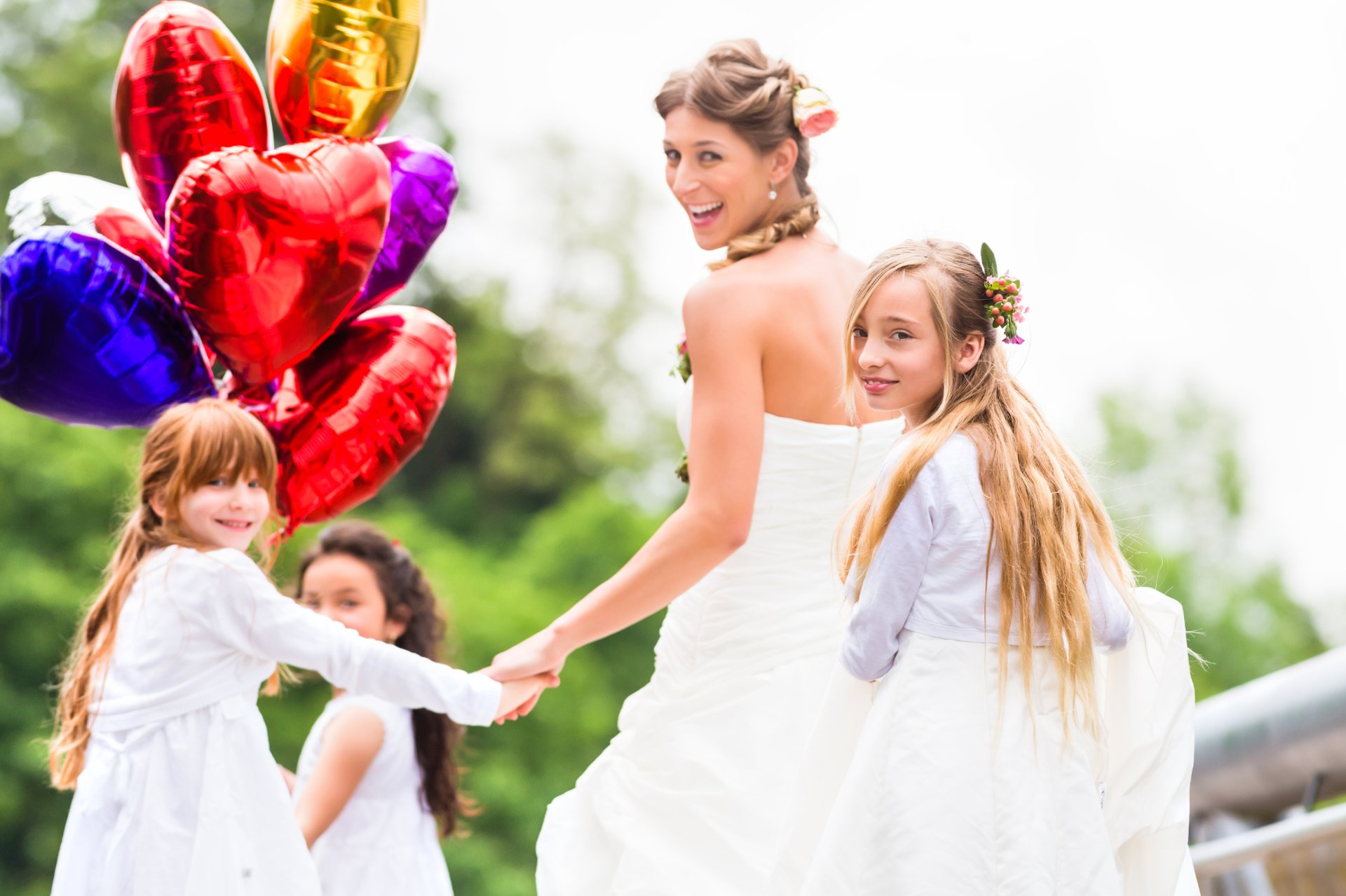 a little boy and a little girl playing with each other
