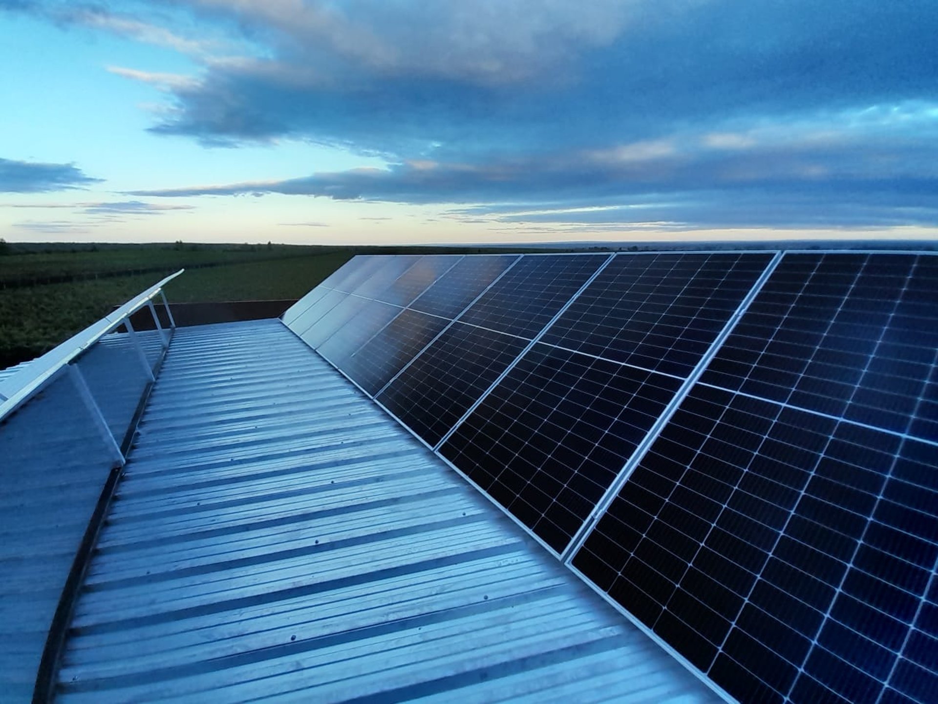 black and white solar panels