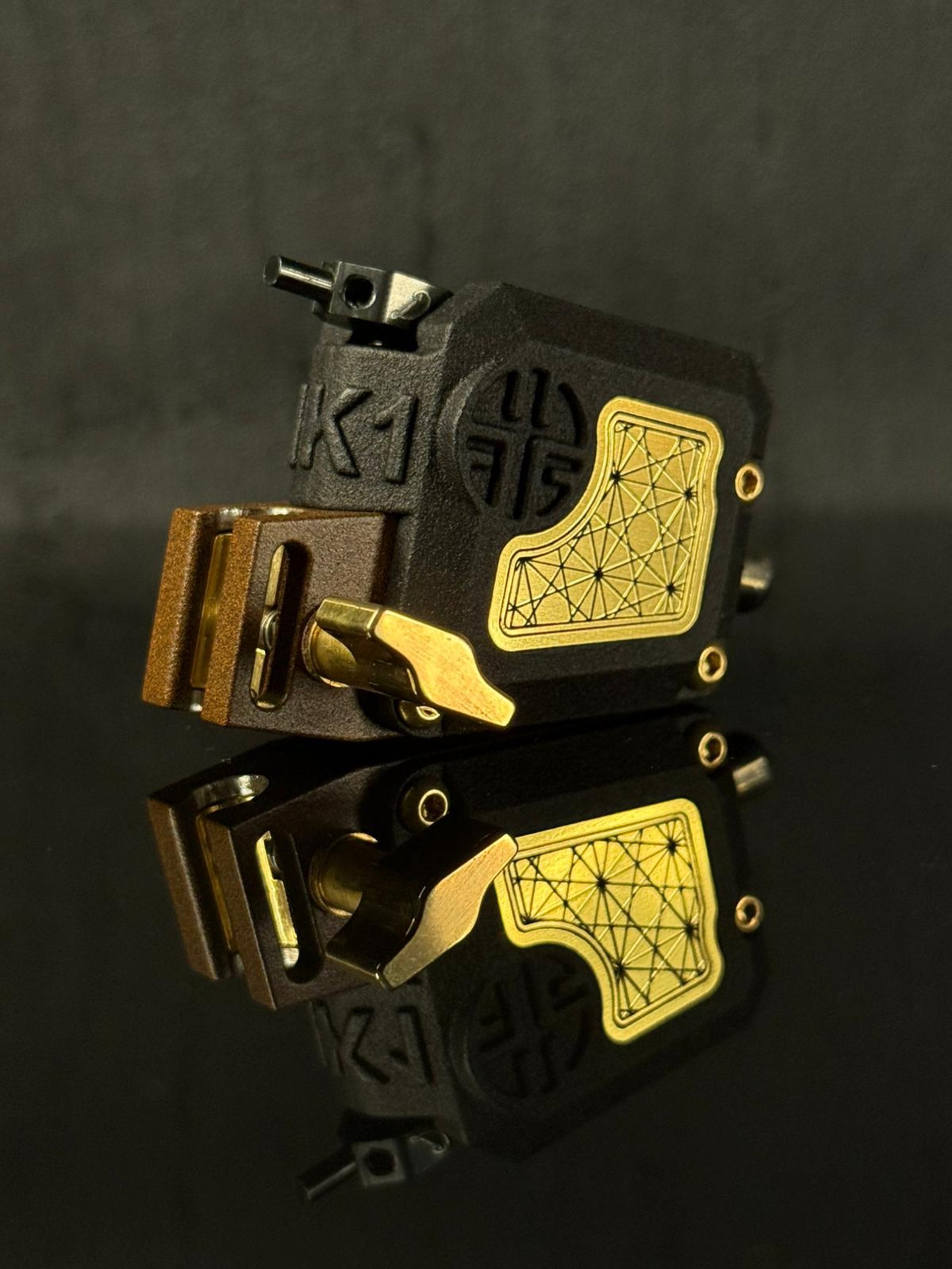 an abstract photo of a curved building with a blue sky in the background