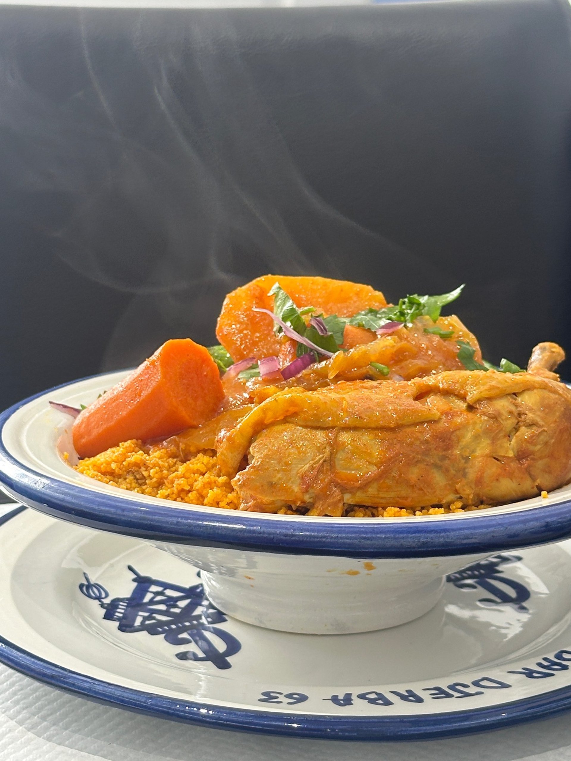 a table with plates of food