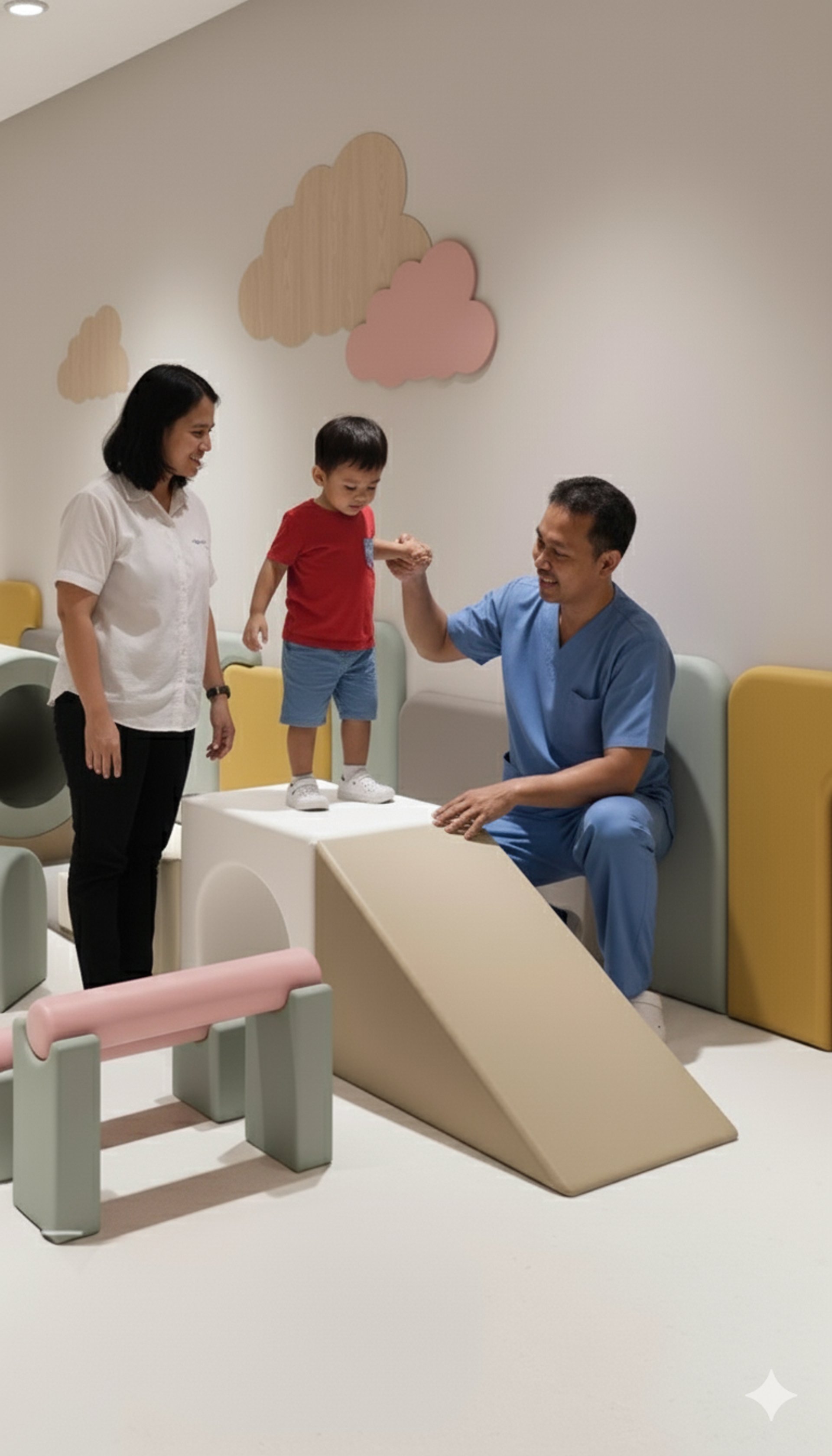 an abstract photo of a curved building with a blue sky in the background