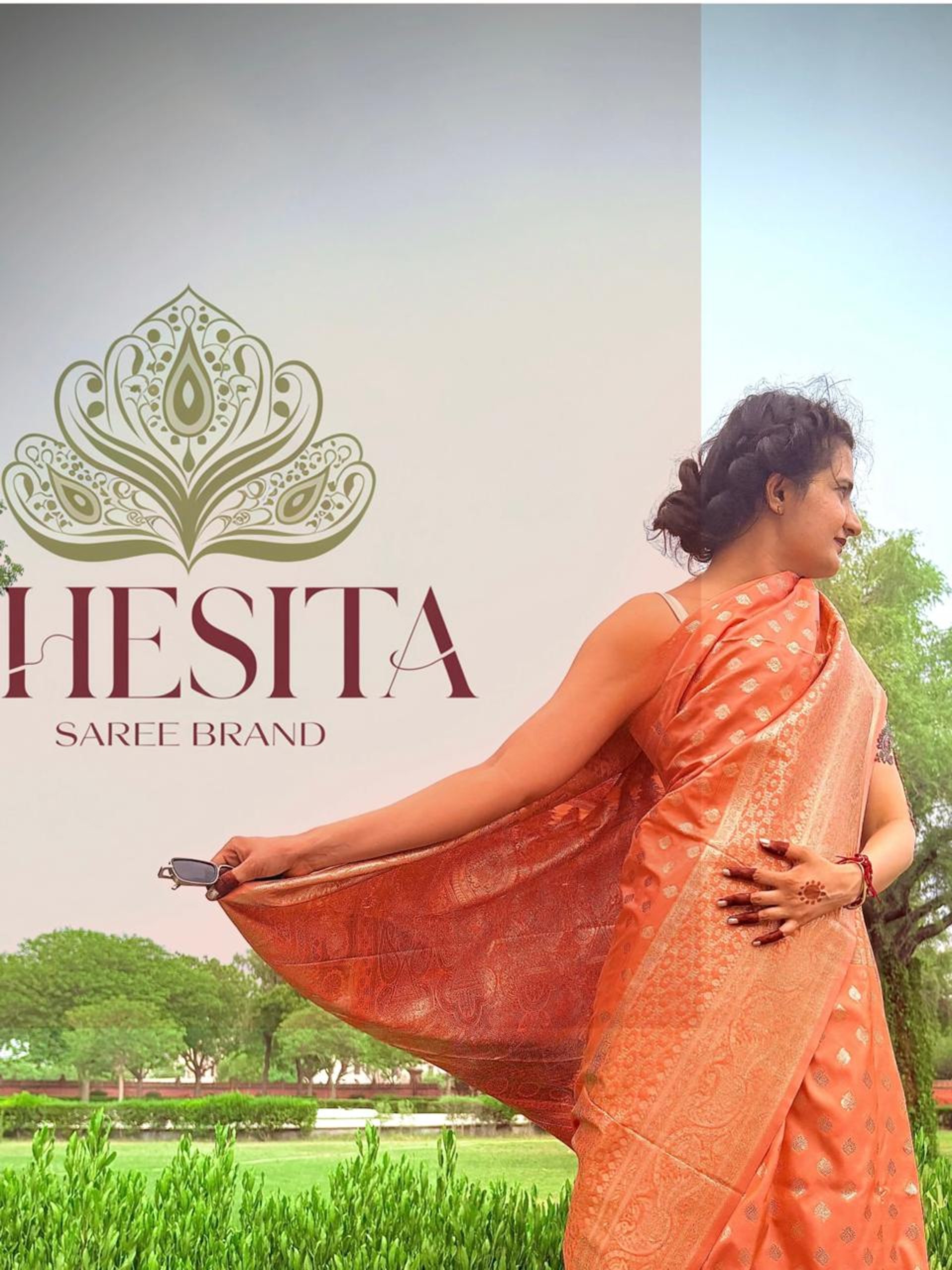 woman holding dried flower