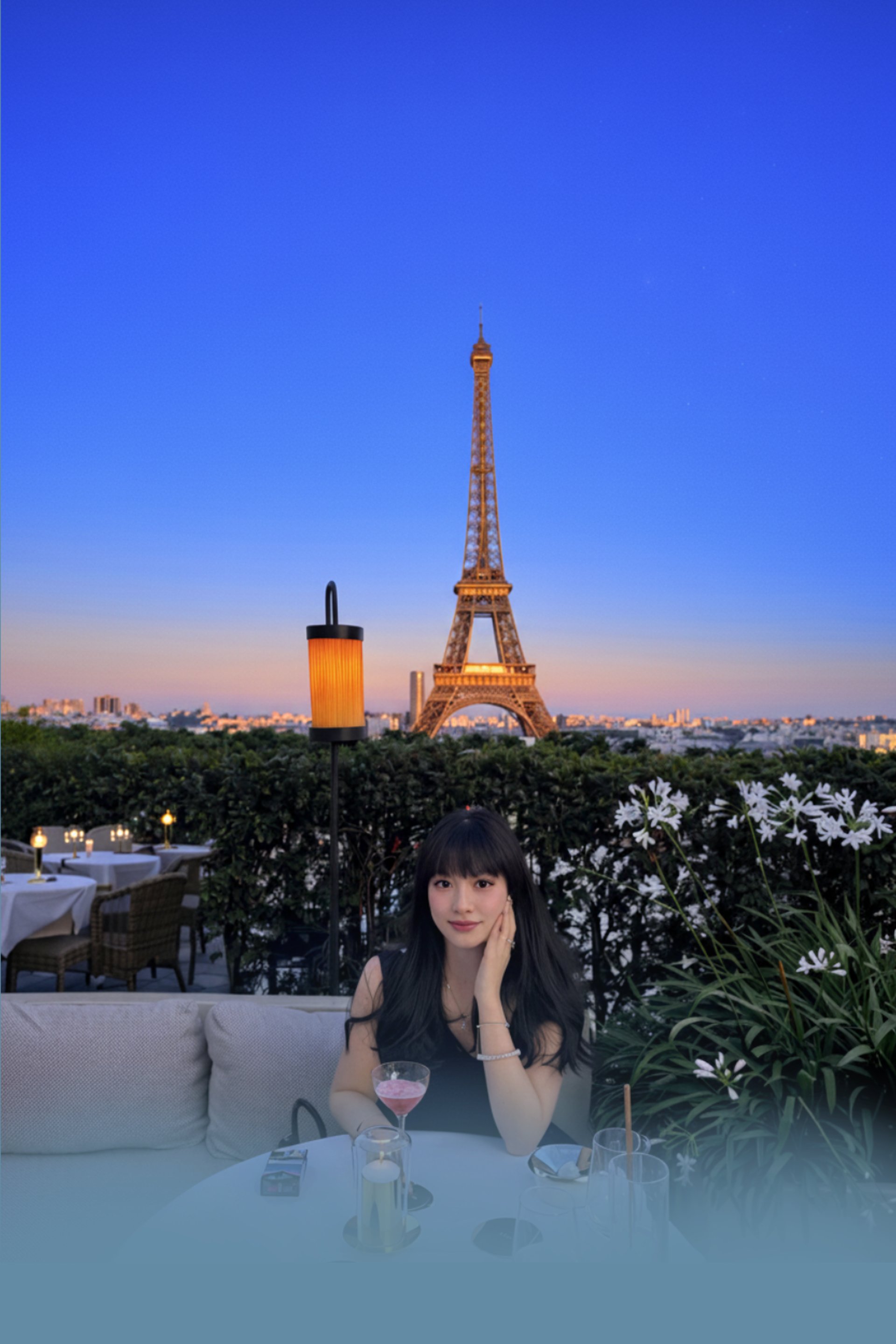 turned-on canopy lights