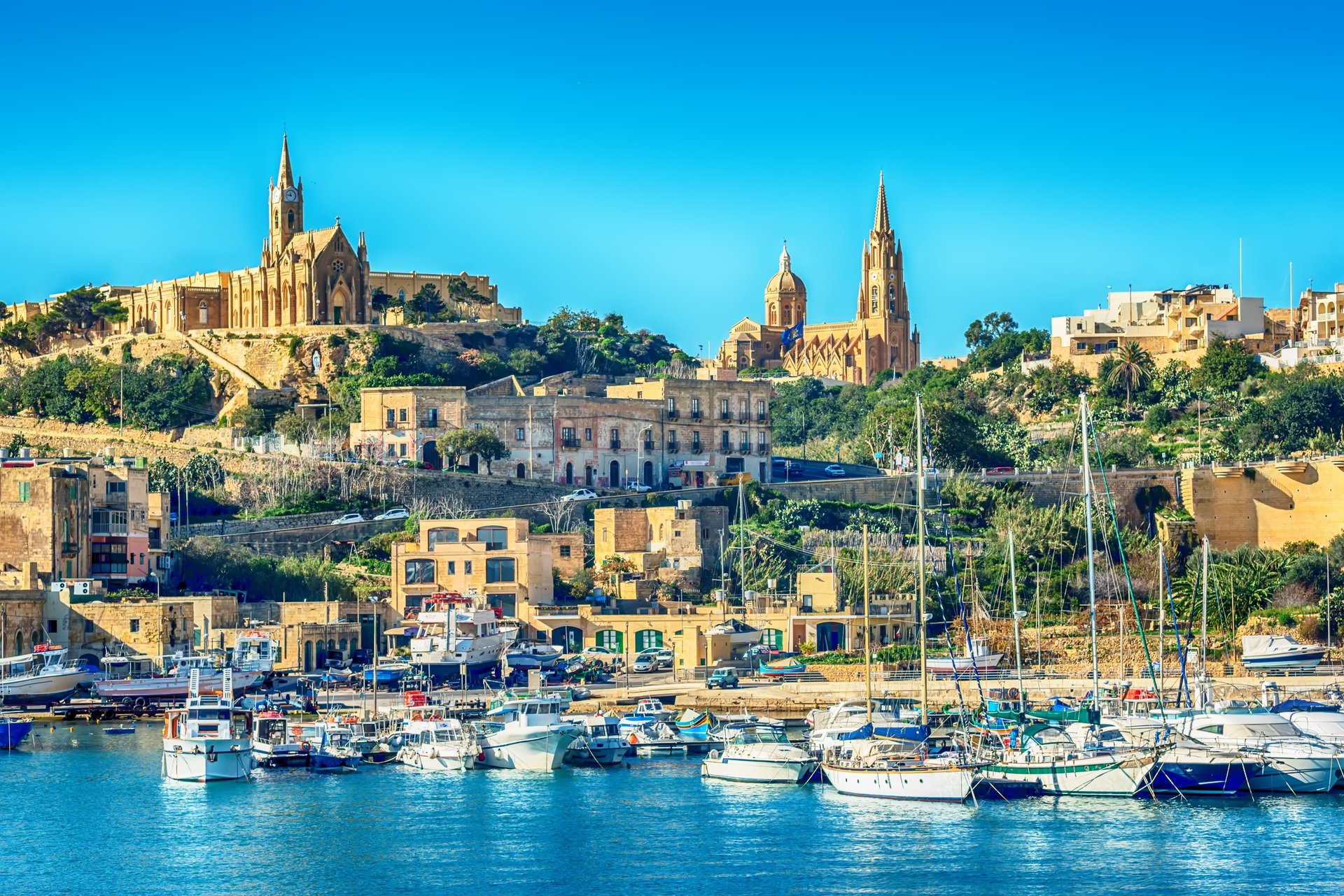 View of Mgarr Harbour.