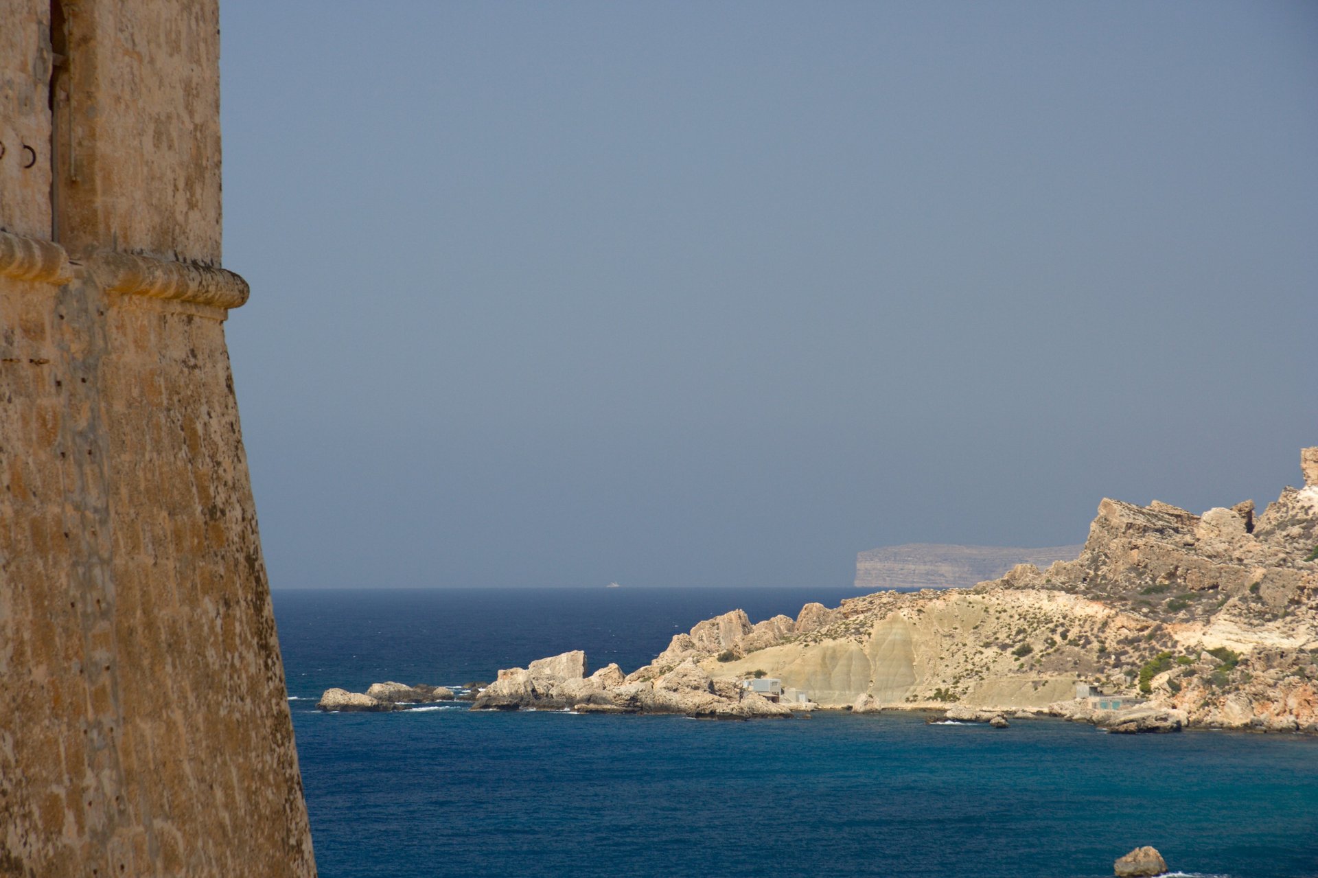 View of Ta Cenc cliffs.